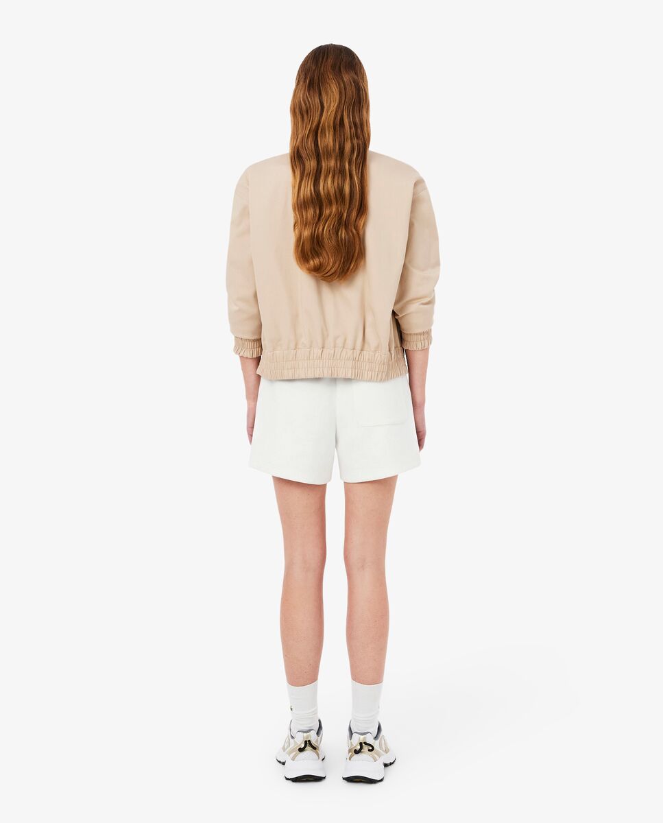 Pantalón de mujer corto de piqué de doble cara - Lacoste - Blanco Blanco-3