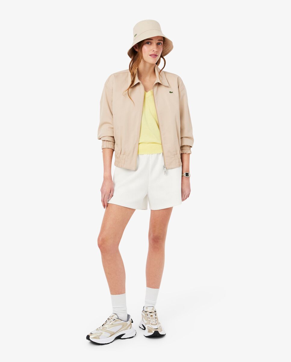 Pantalón de mujer corto de piqué de doble cara - Lacoste - Blanco Blanco-5