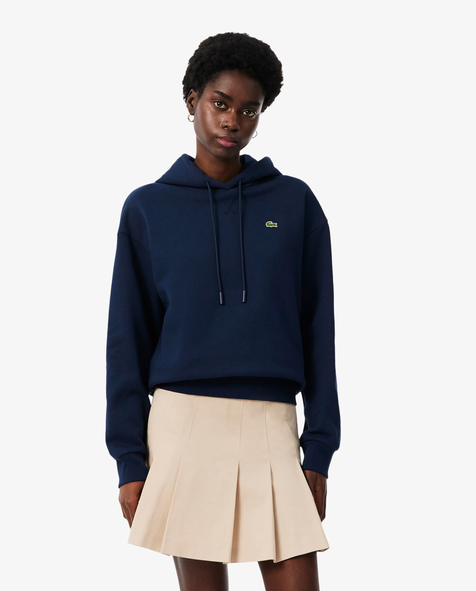 Sudadera de mujer con capucha de felpa oversized - Lacoste - Azul marino Azul marino-1