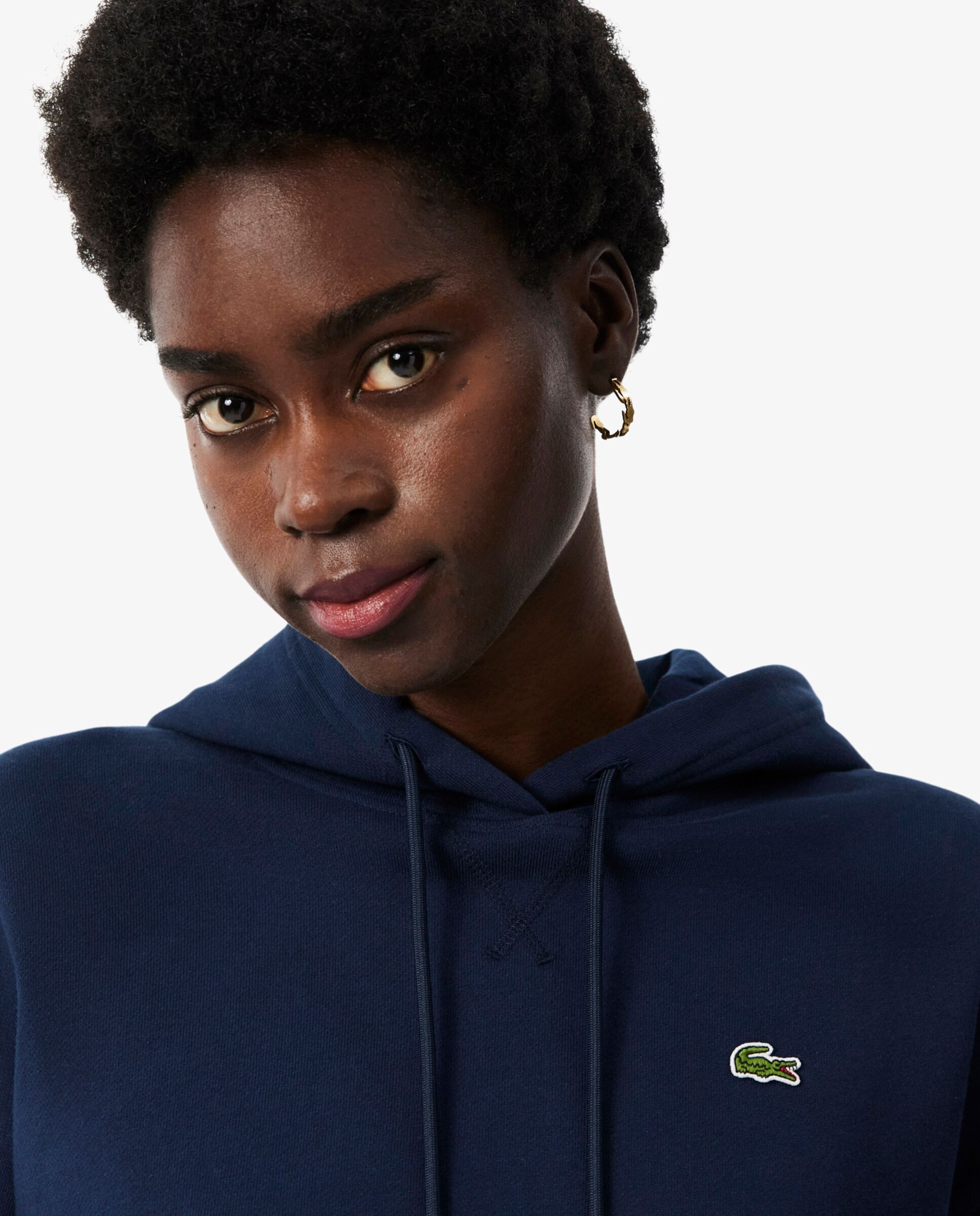 Sudadera de mujer con capucha de felpa oversized - Lacoste - Azul marino Azul marino-3