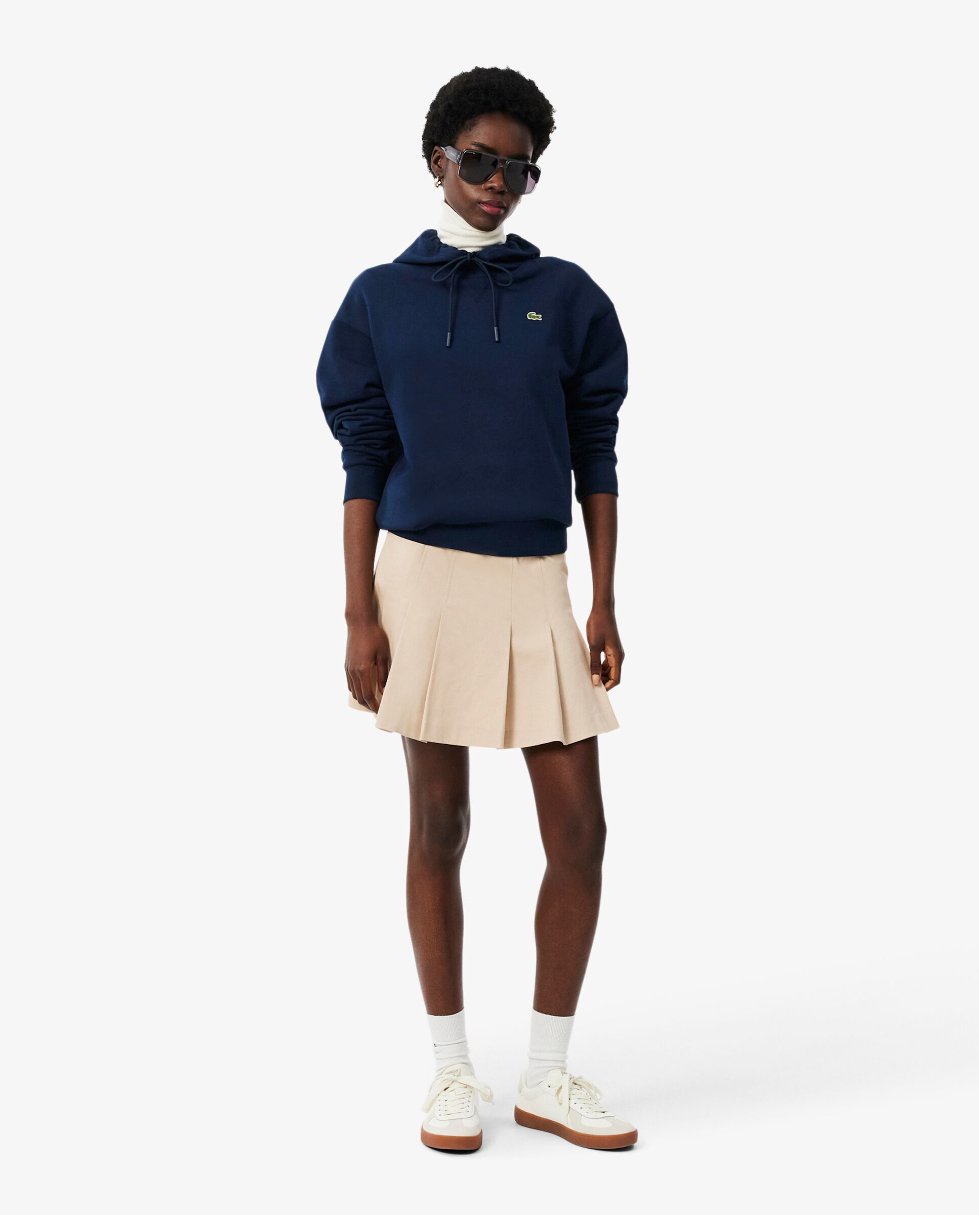 Sudadera de mujer con capucha de felpa oversized - Lacoste - Azul marino Azul marino-4