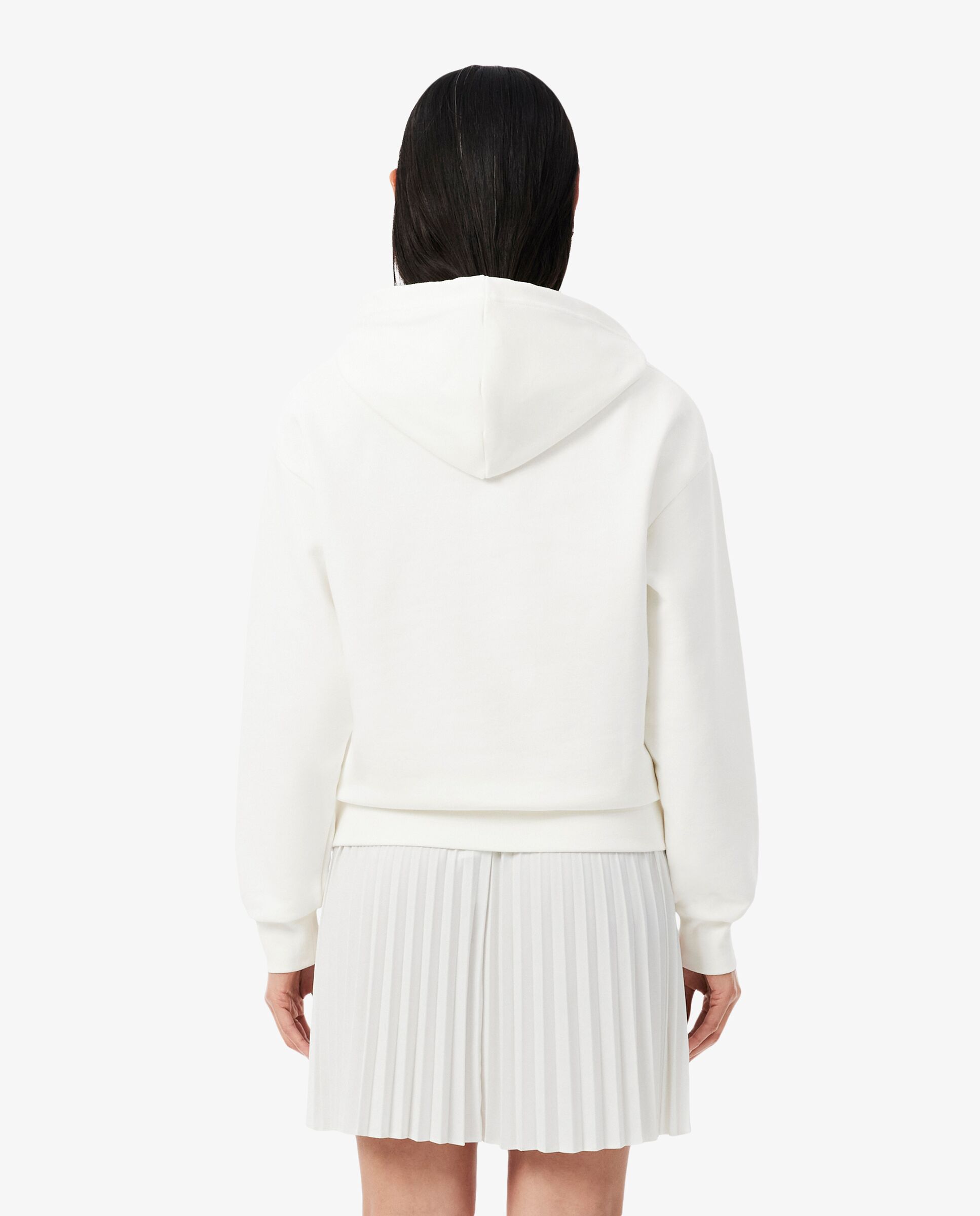 Sudadera de mujer con capucha de felpa oversized - Lacoste - Blanco Blanco-2