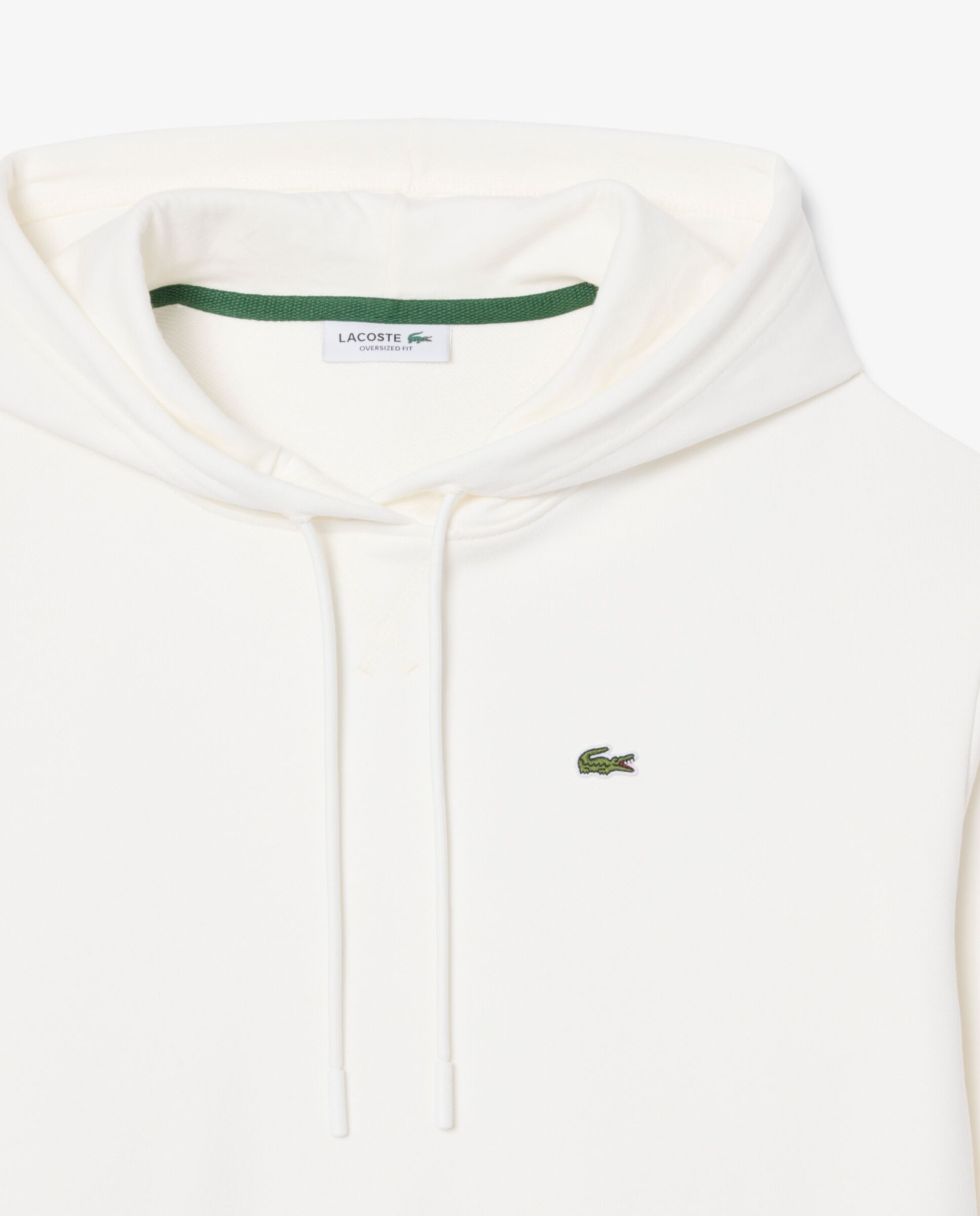 Sudadera de mujer con capucha de felpa oversized - Lacoste - Blanco Blanco-5
