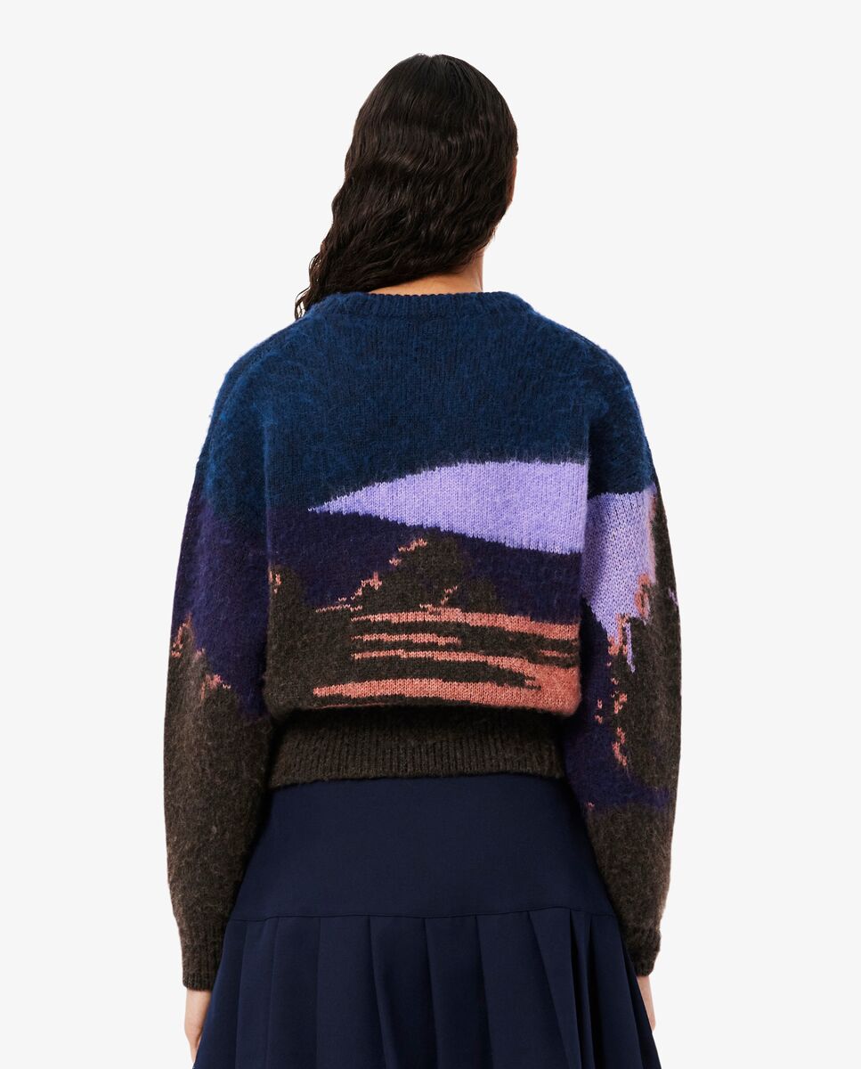 De lana de jacquard con paisaje en - Lacoste - Azul Azul-2