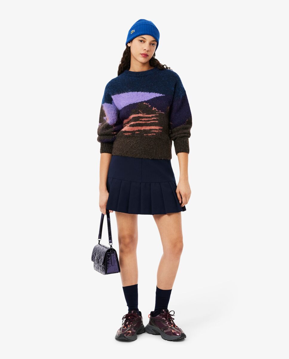 De lana de jacquard con paisaje en - Lacoste - Azul Azul-4