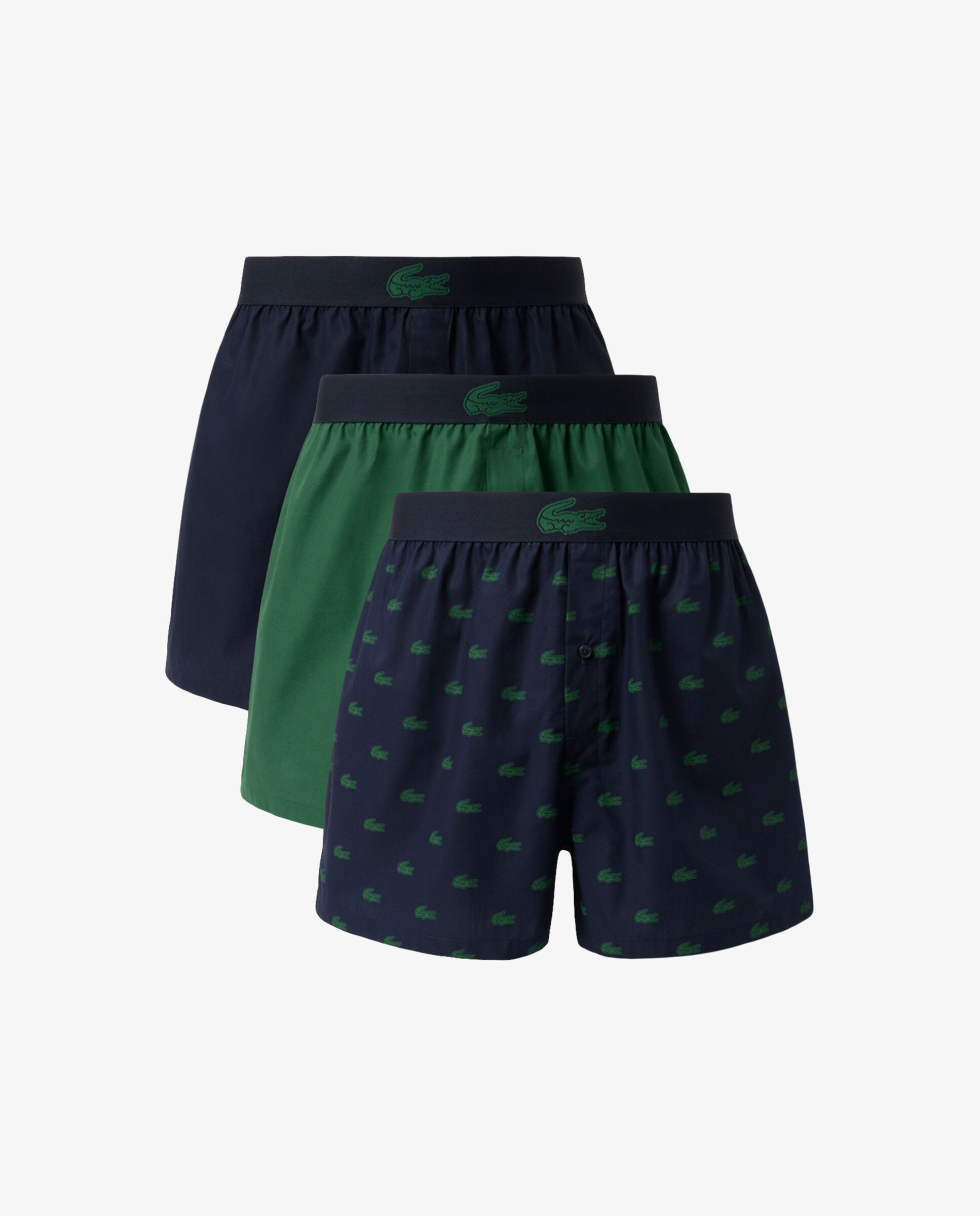 Pack de hombre de 3 bóxeres de popelín de algodón en azul - Lacoste - Azul marino Azul marino-6