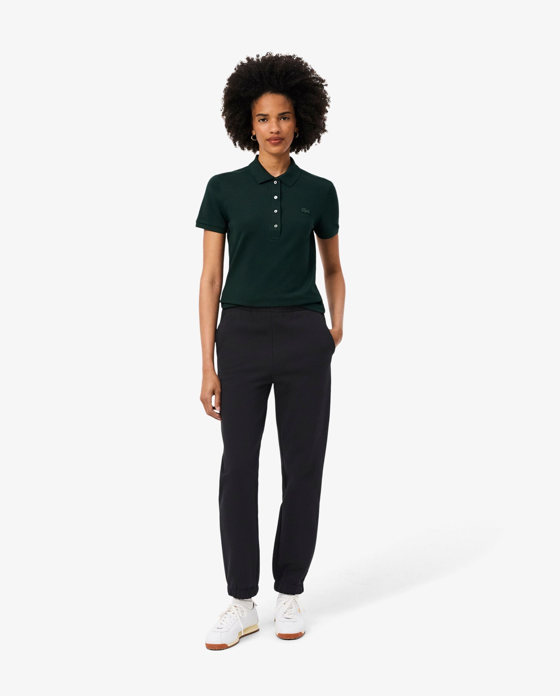 Pantalón de mujer de chándal de felpa - Lacoste - Negro Negro-1