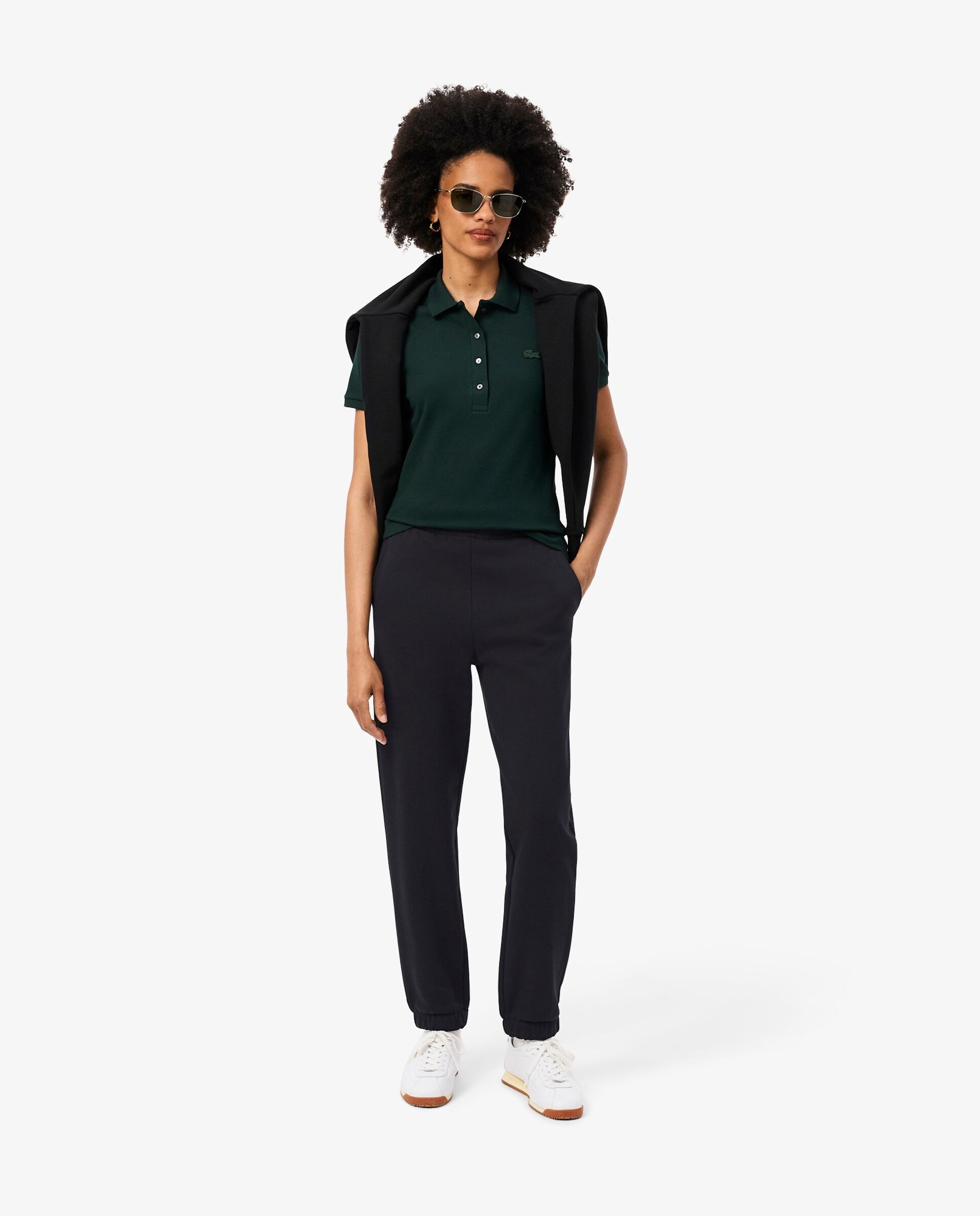 Pantalón de mujer de chándal de felpa - Lacoste - Negro Negro-4