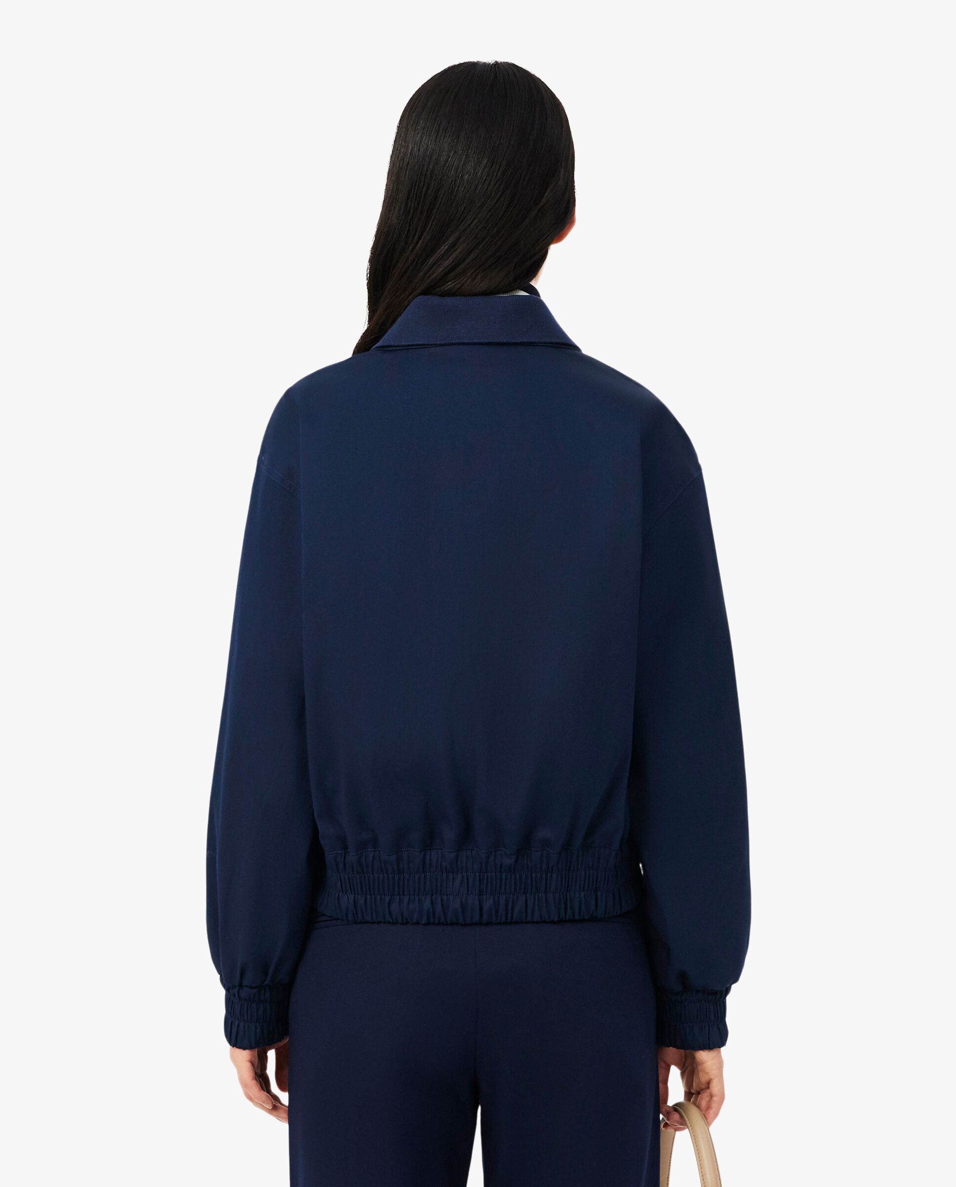 Chaqueta de mujer elástica con cuello doble - Lacoste - Azul marino Azul marino-2
