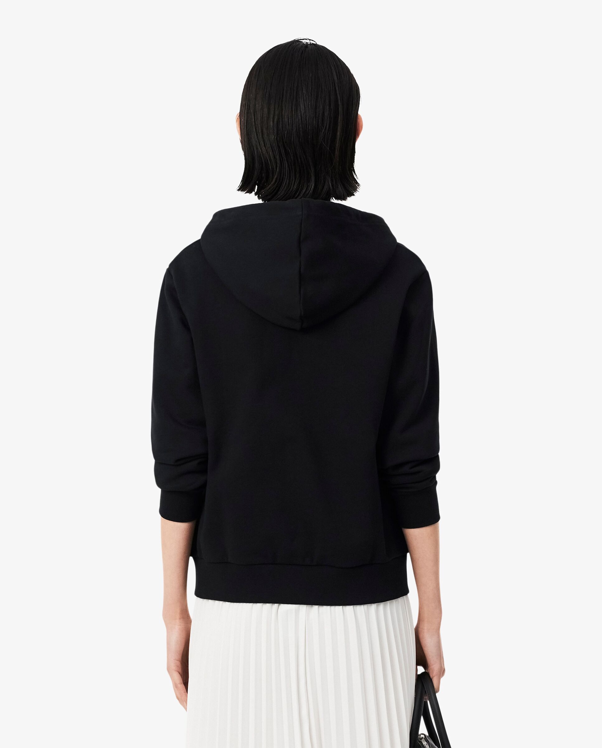 Sudadera de mujer con capucha de felpa con cremallera - Lacoste - Negro Negro-2