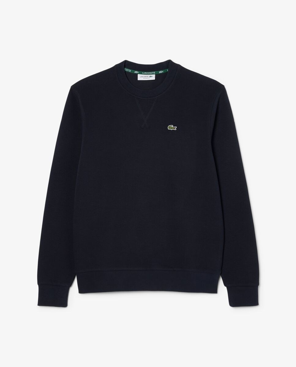 Sudadera de mujer de cuello redondo de piqué de corte holgado - Lacoste - Azul marino Azul marino-5