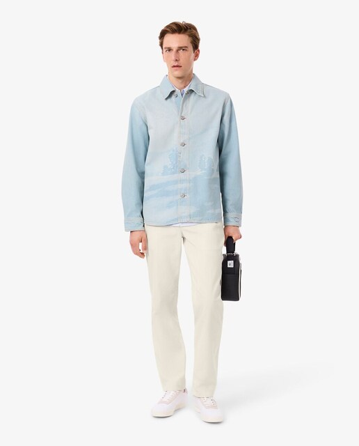 Imagen 0 de Pantalón de hombre chino de pana de corte regular en blanco