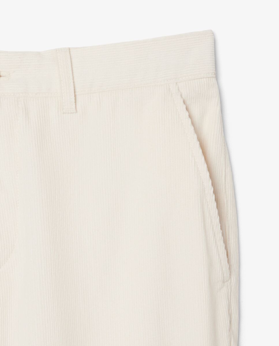 Pantalón de hombre chino de pana de corte regular en marrón - Lacoste - Negro Blanco-5