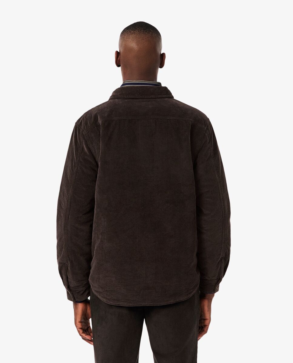 Sobrecamisa de hombre de pana oversized de manga larga - Lacoste - Marrón chocolate Marrón chocolate-2