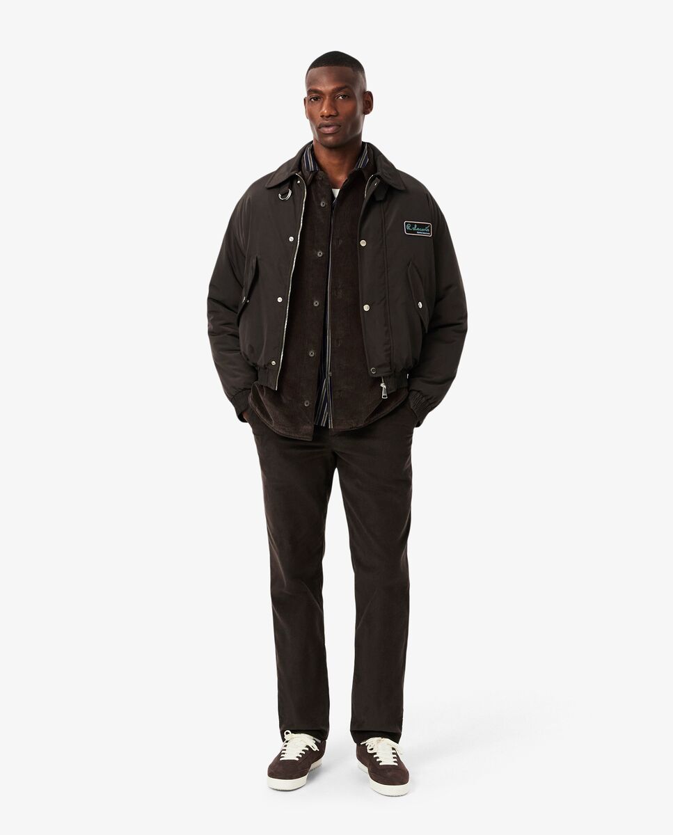 Sobrecamisa de hombre de pana oversized de manga larga - Lacoste - Marrón chocolate Marrón chocolate-4