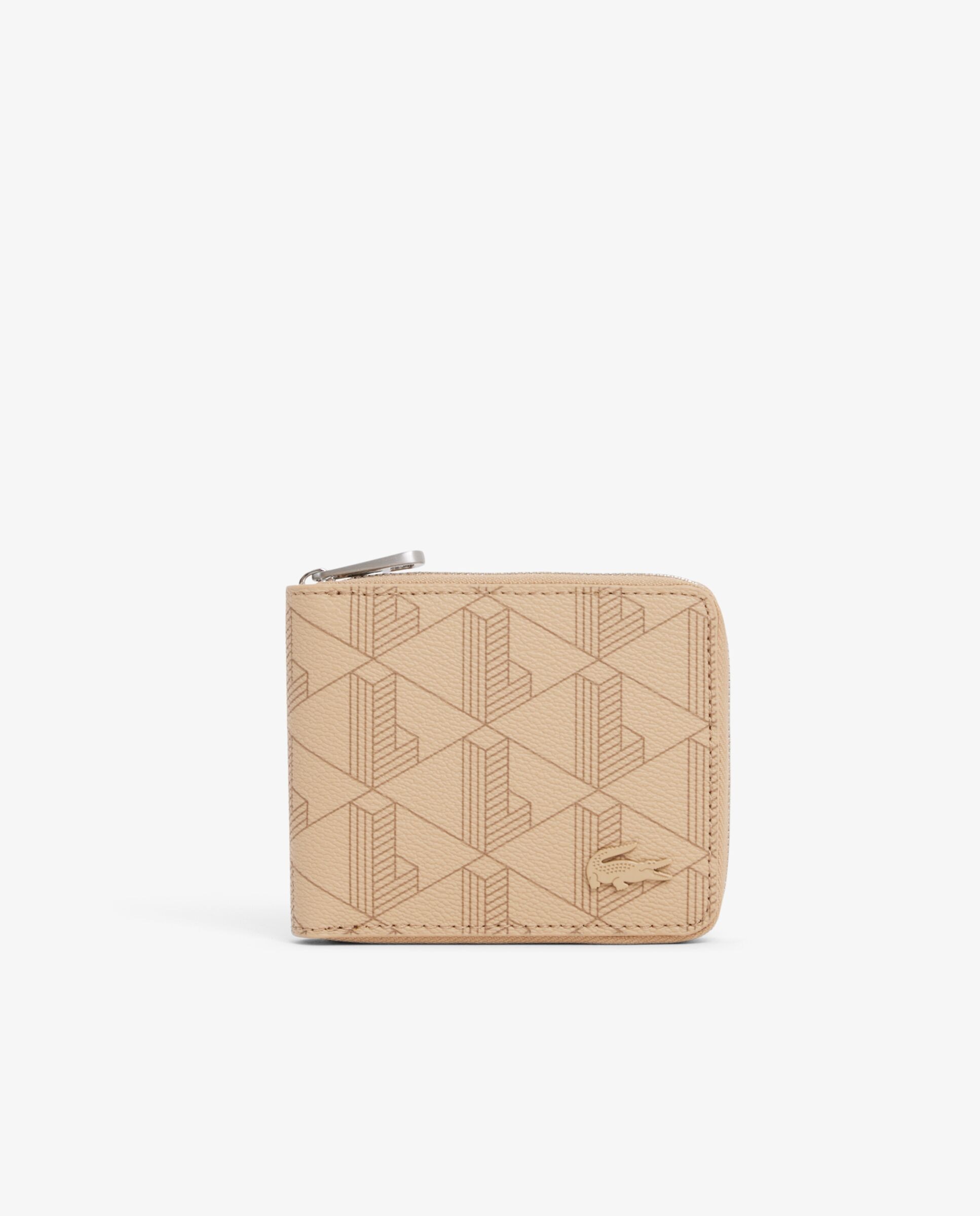 Imagen 0 de Billetera de hombre con cremallera y monograma en mono viennois otter Natural
