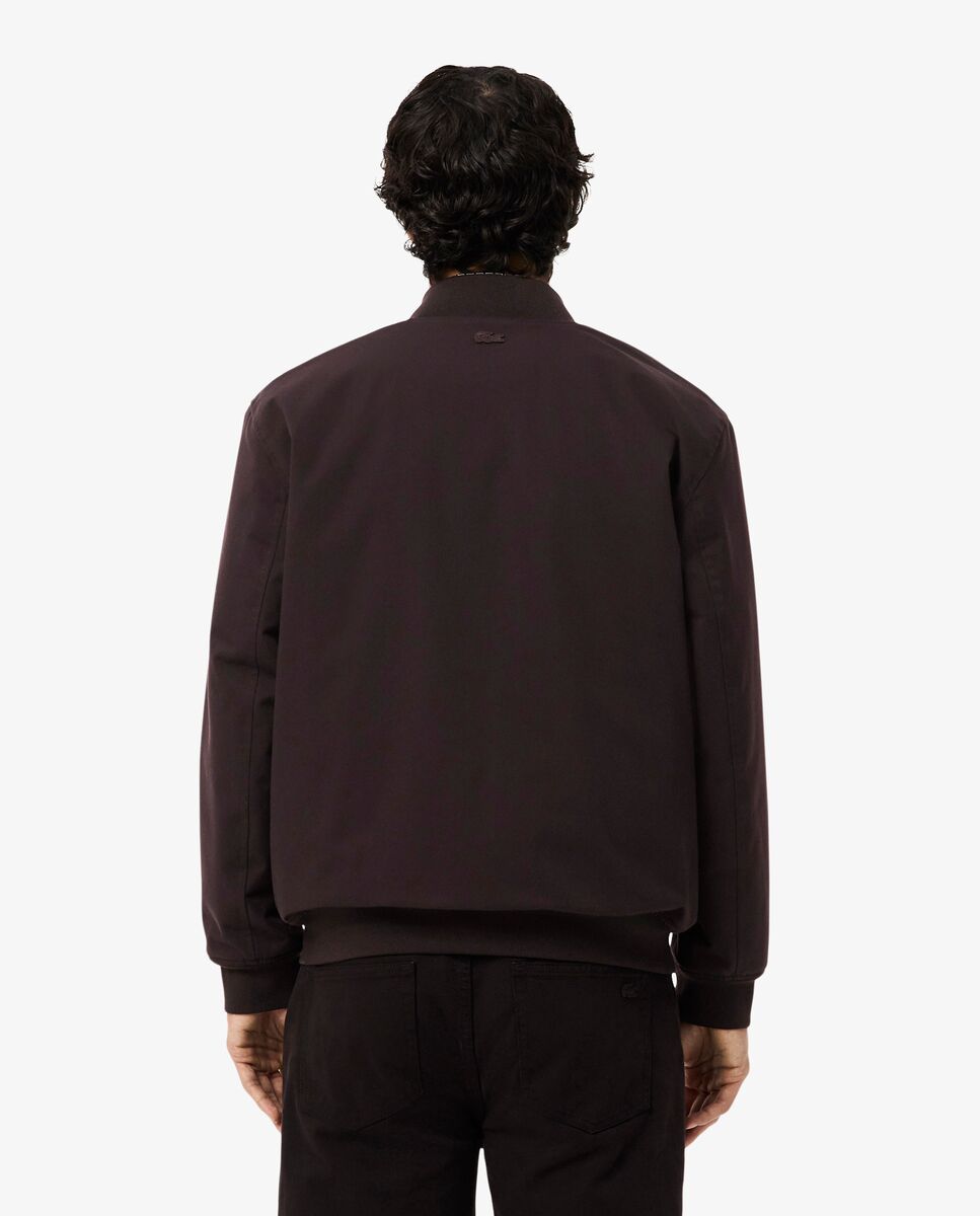 Cazadora de hombre tipo bomber hidrófuga con insignia retro - Lacoste - Marrón Marrón-2
