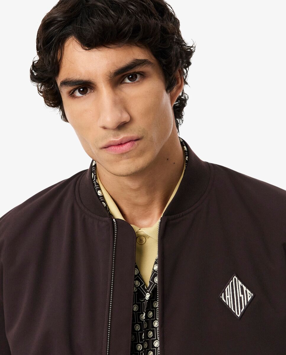 Cazadora de hombre tipo bomber hidrófuga con insignia retro - Lacoste - Marrón Marrón-3