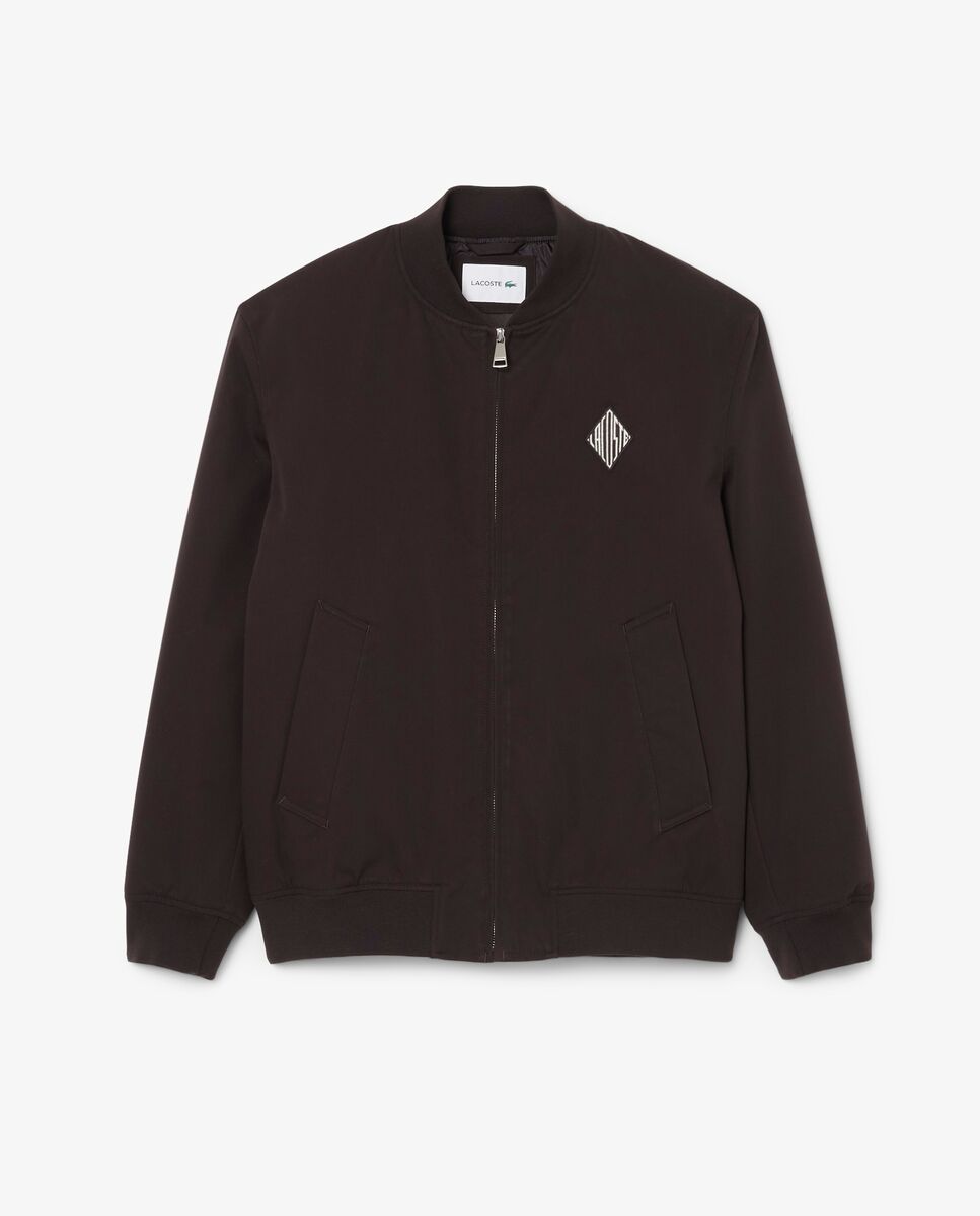 Cazadora de hombre tipo bomber hidrófuga con insignia retro - Lacoste - Marrón Marrón-5