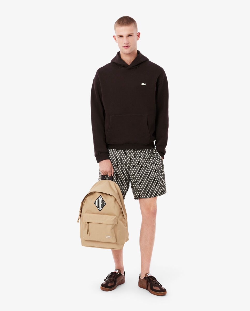 Sudadera de hombre con capucha de corte amplio con estampado - Lacoste - Marrón Marrón-4