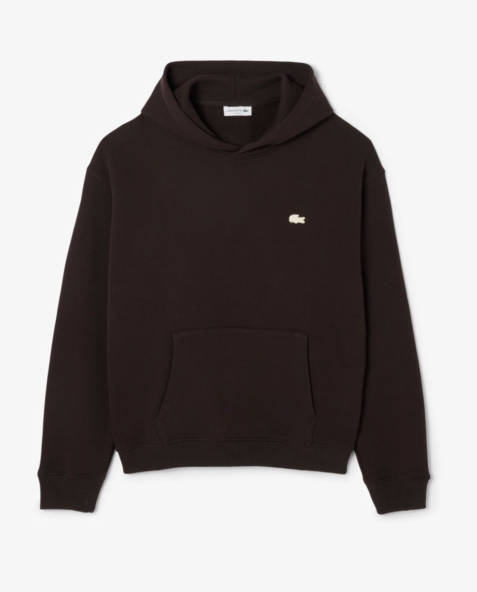 Sudadera de hombre con capucha de corte amplio con estampado - Lacoste - Marrón Marrón-5