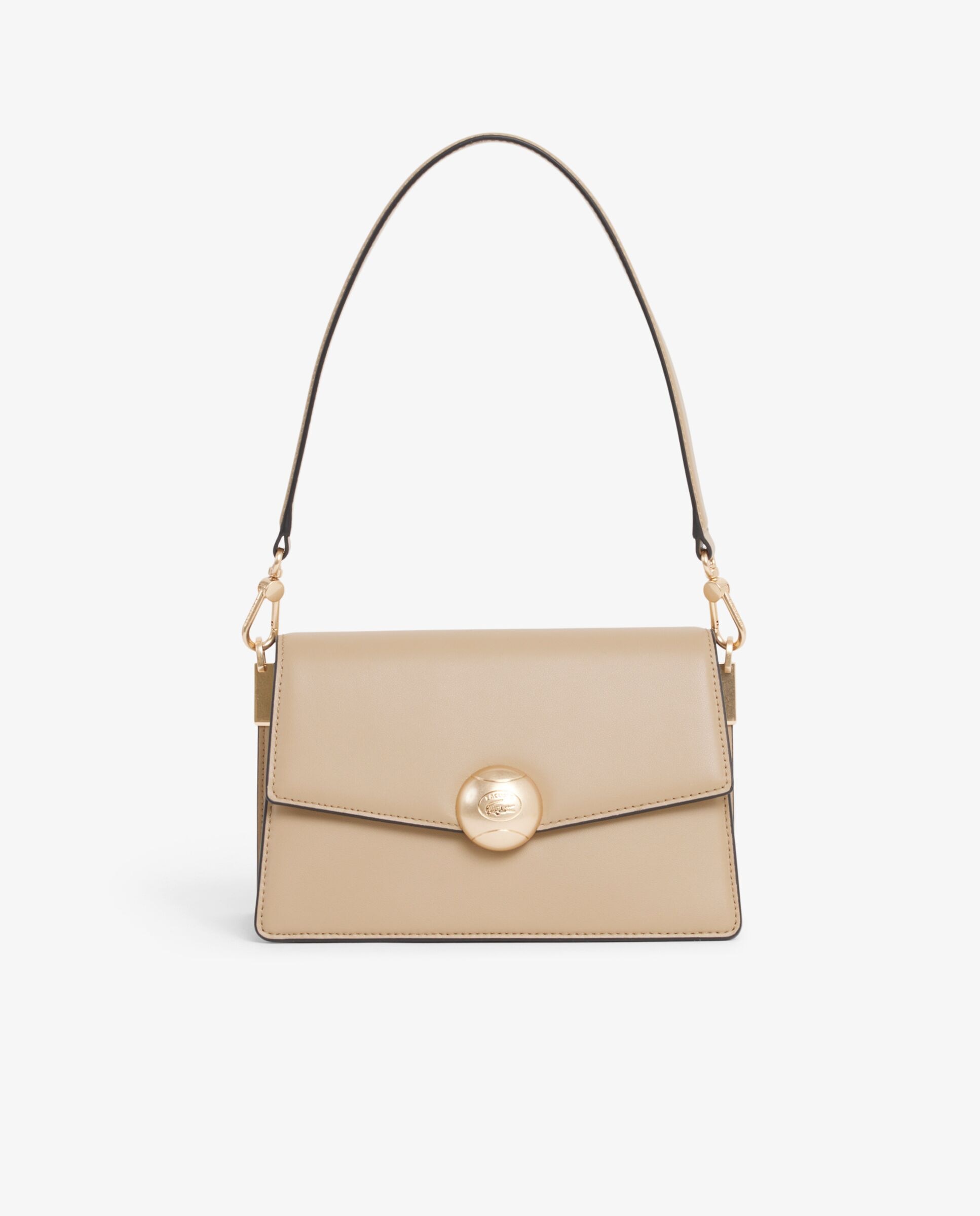 Bolso con solapa de piel Tennis Bliss - Lacoste - Beige Beige-1