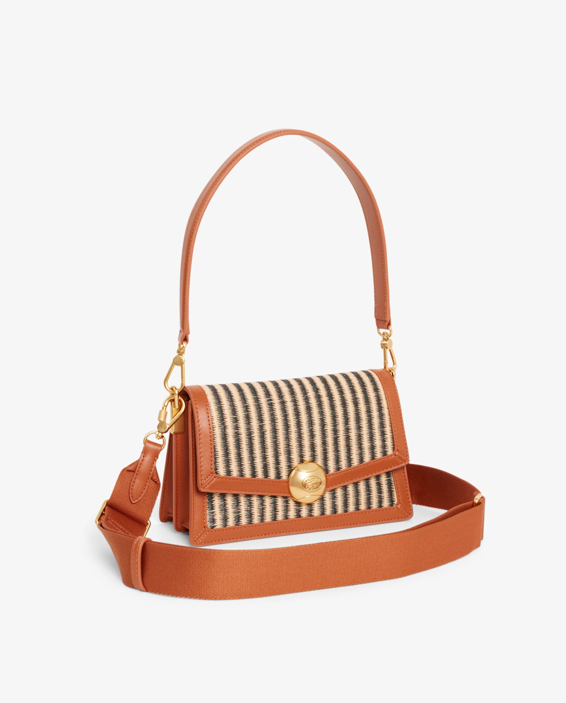 Bolso de mujer para llevar al hombro summer pack de mujer de rafia en natural noir tan - Lacoste - Negro Negro-3