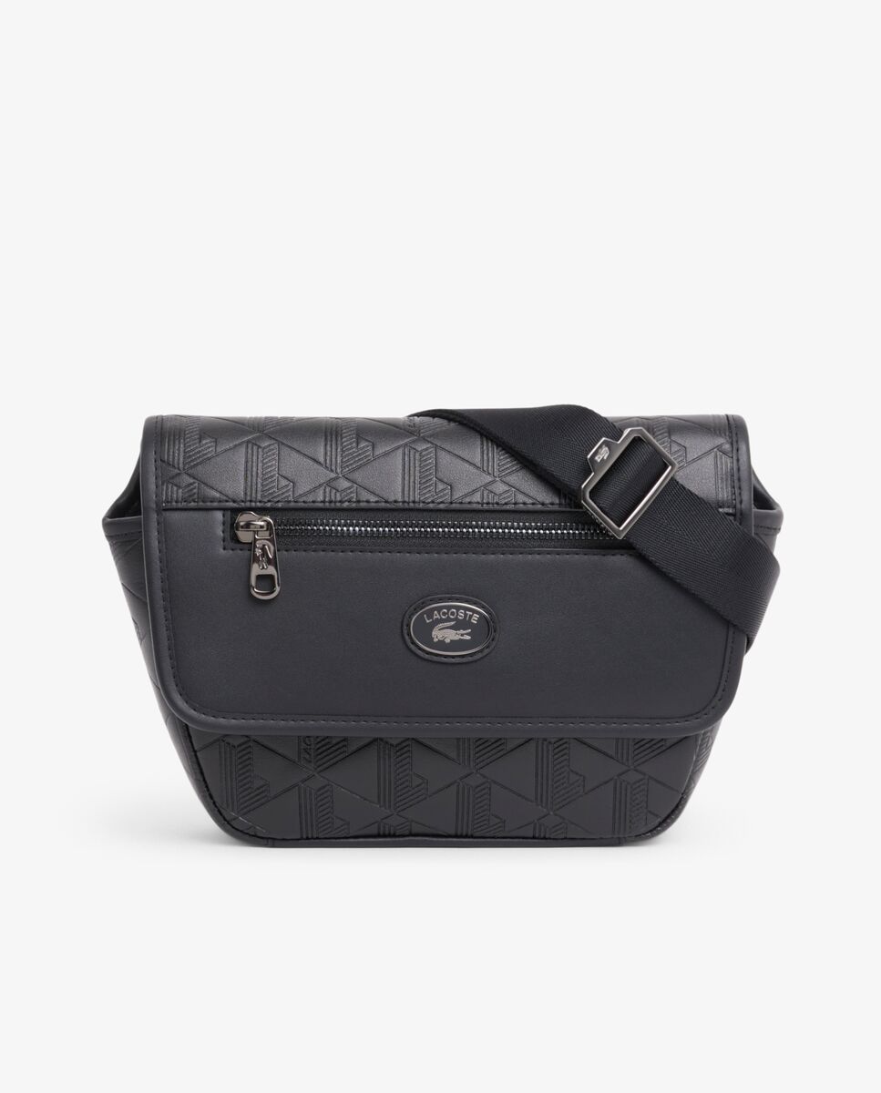 Imagen 0 de Riñonera de hombre de mensajero monogram de piel mini en negro Blanco