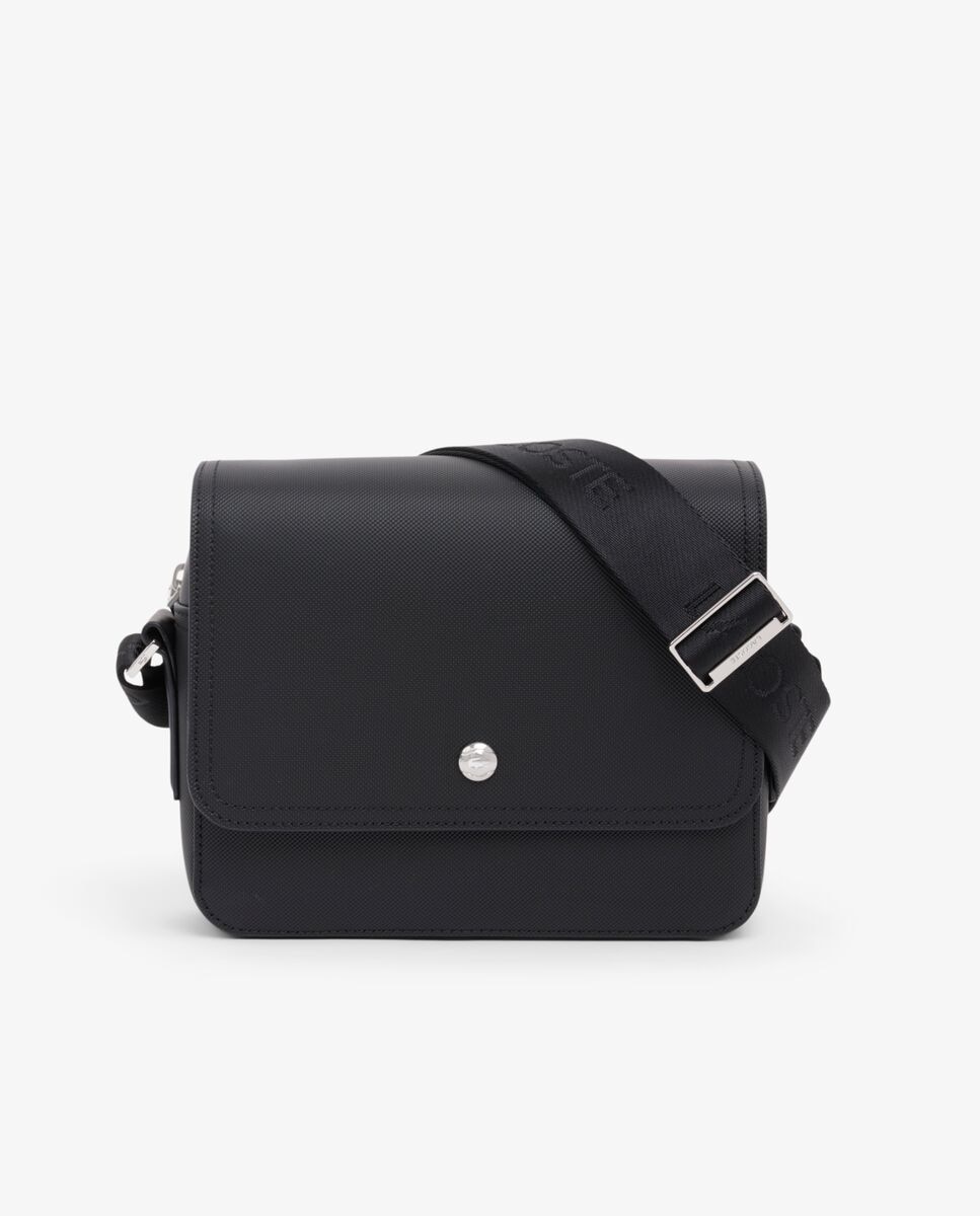 Imagen 1 de Bandolera de hombre de mensajero langon de petit piqué pequeño en negro - Lacoste - Blanco Blanco