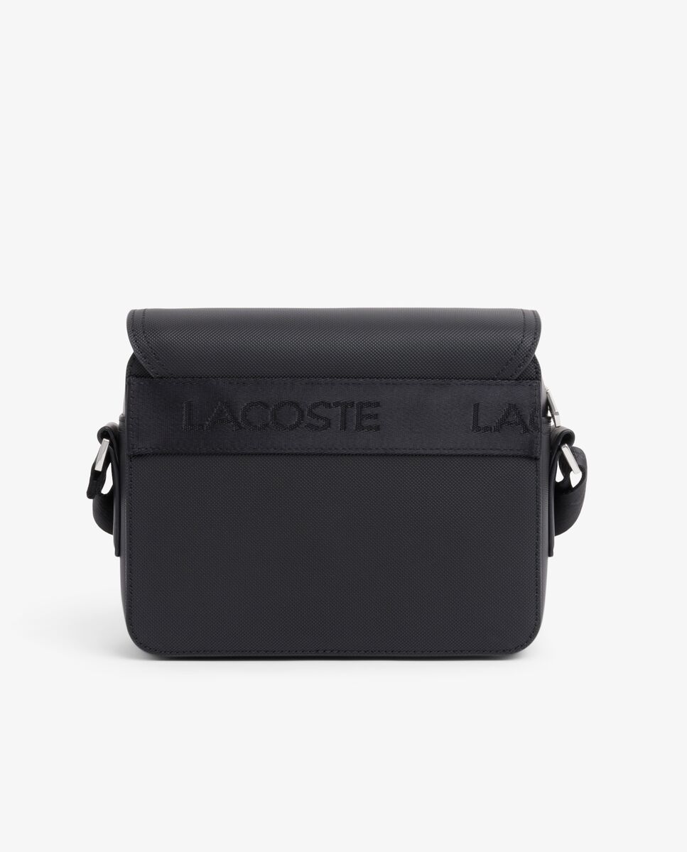 Imagen 4 de Bandolera de hombre de mensajero langon de petit piqué pequeño en negro - Lacoste - Blanco Blanco