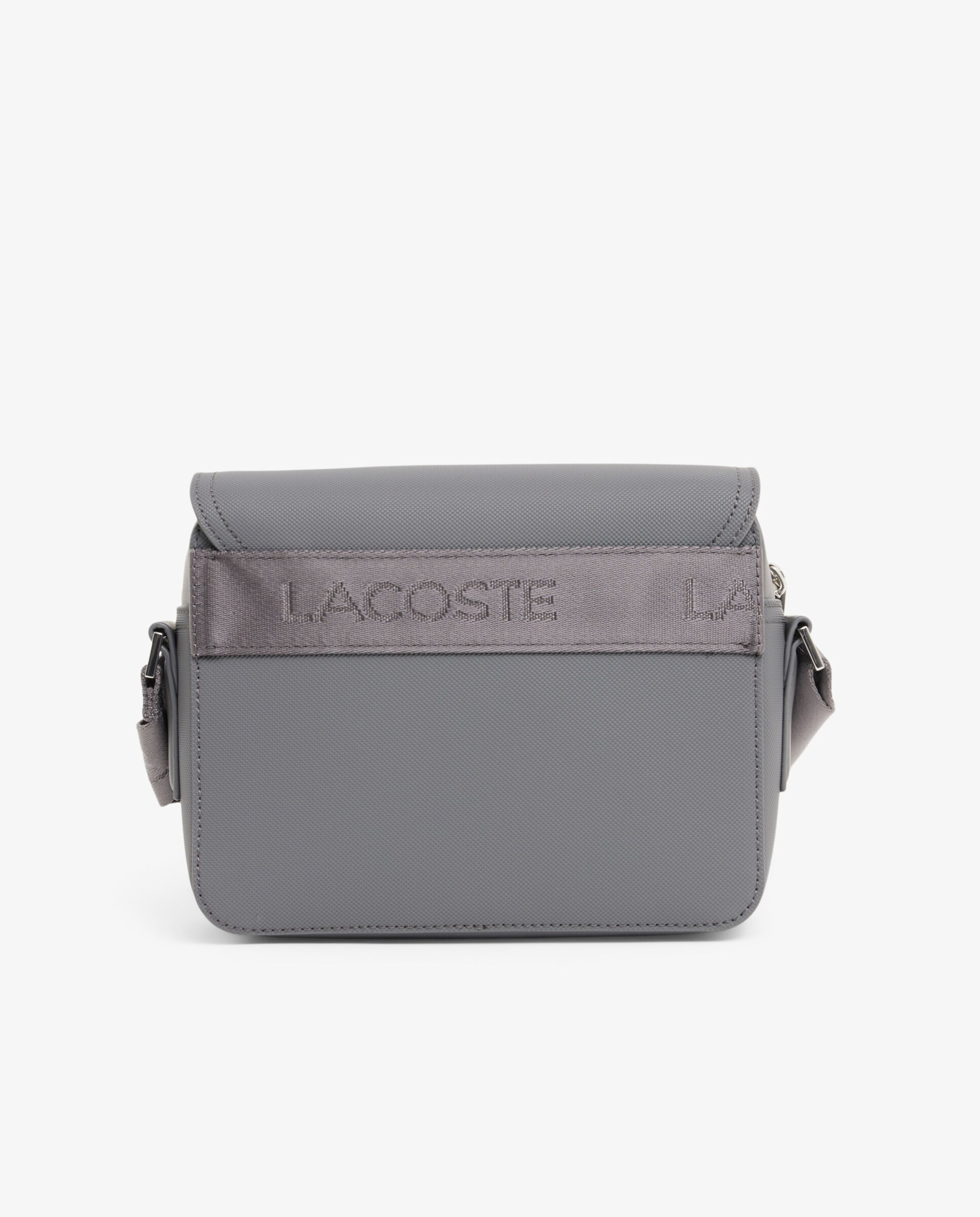Imagen 4 de Bandolera de hombre de mensajero langon de petit piqué pequeño en negro - Lacoste - Gris Gris