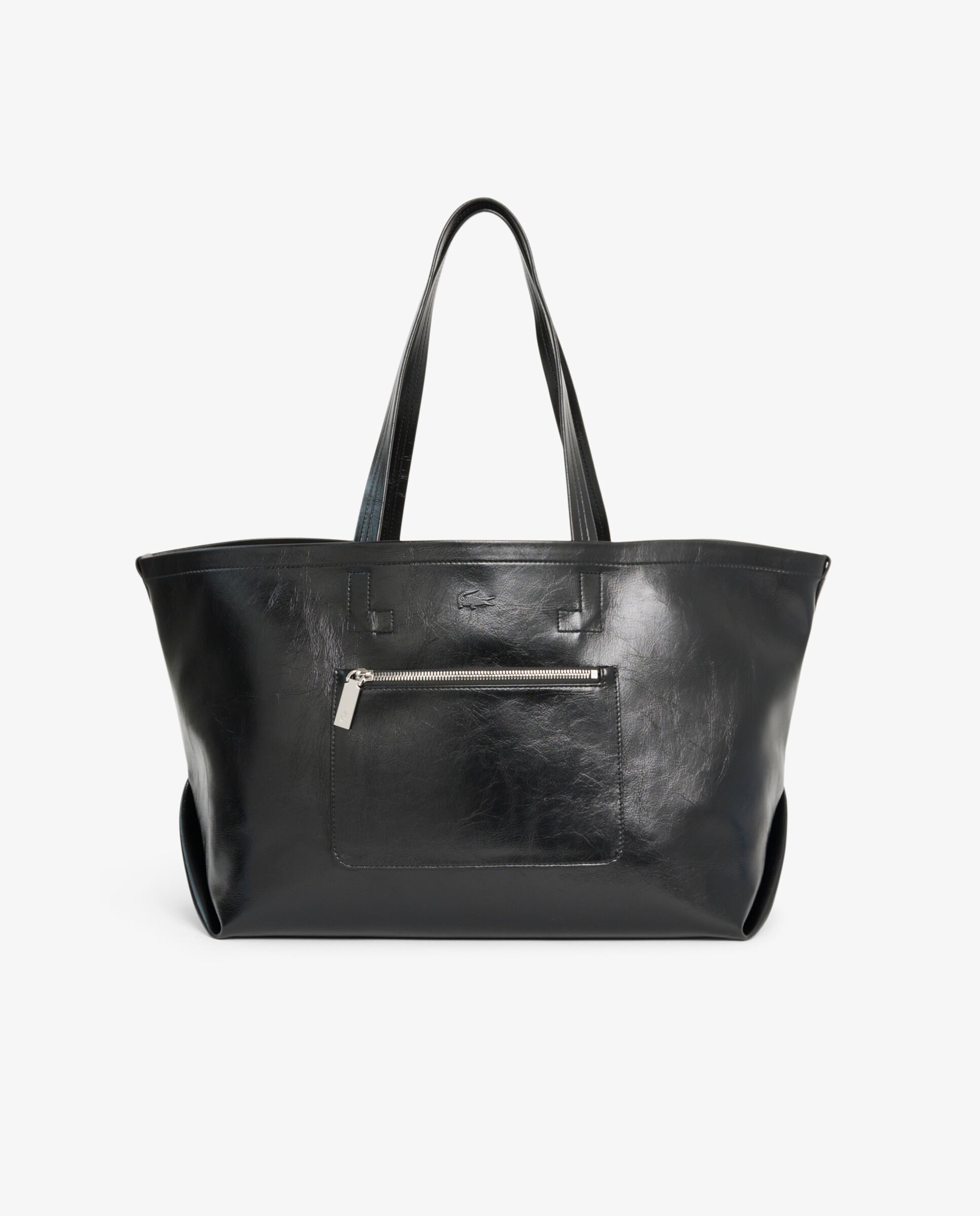 Bolso de mujer tote lite brillante grande en marrón - Lacoste - Negro Negro-1
