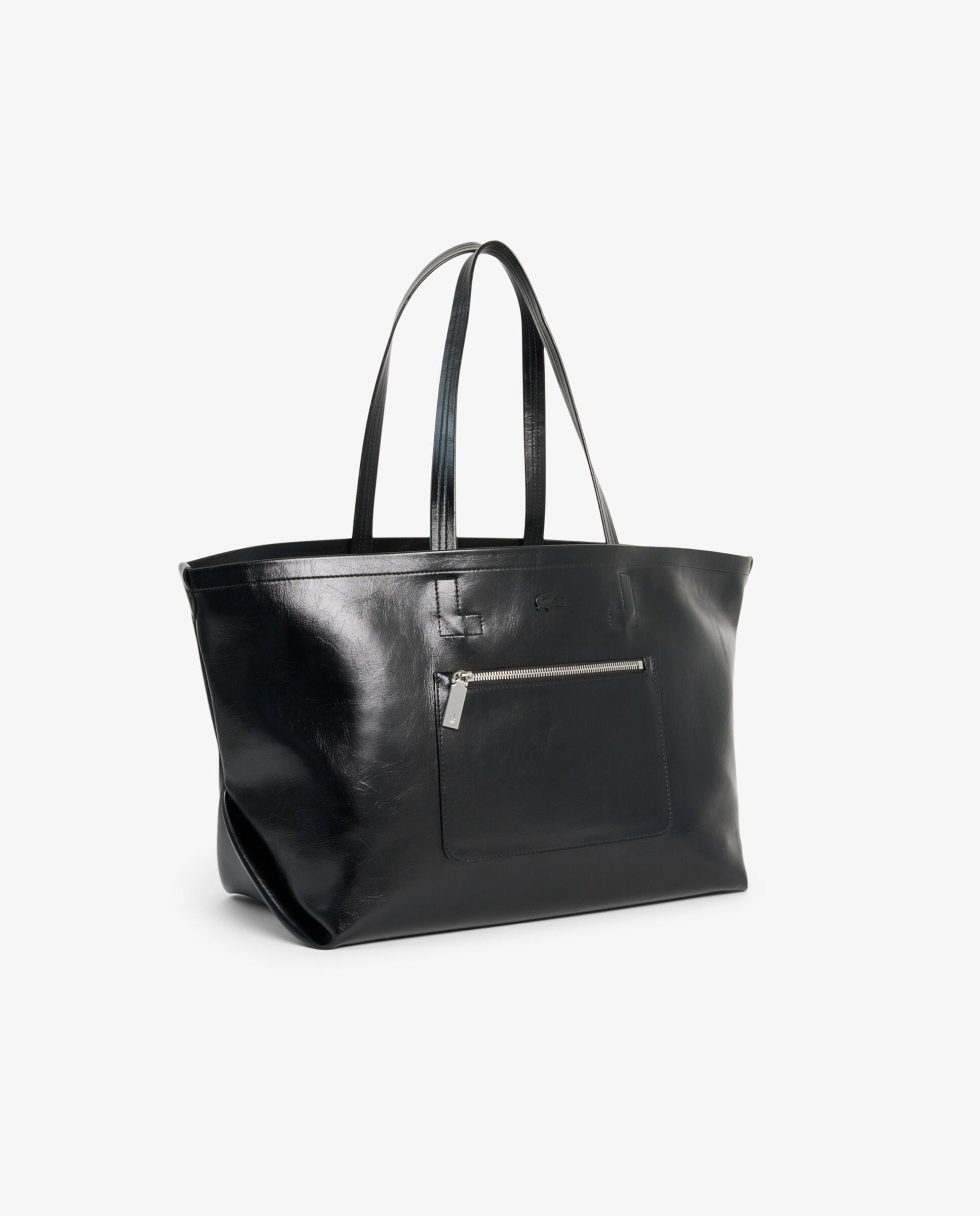 Bolso de mujer tote lite brillante grande en marrón - Lacoste - Negro Negro-3