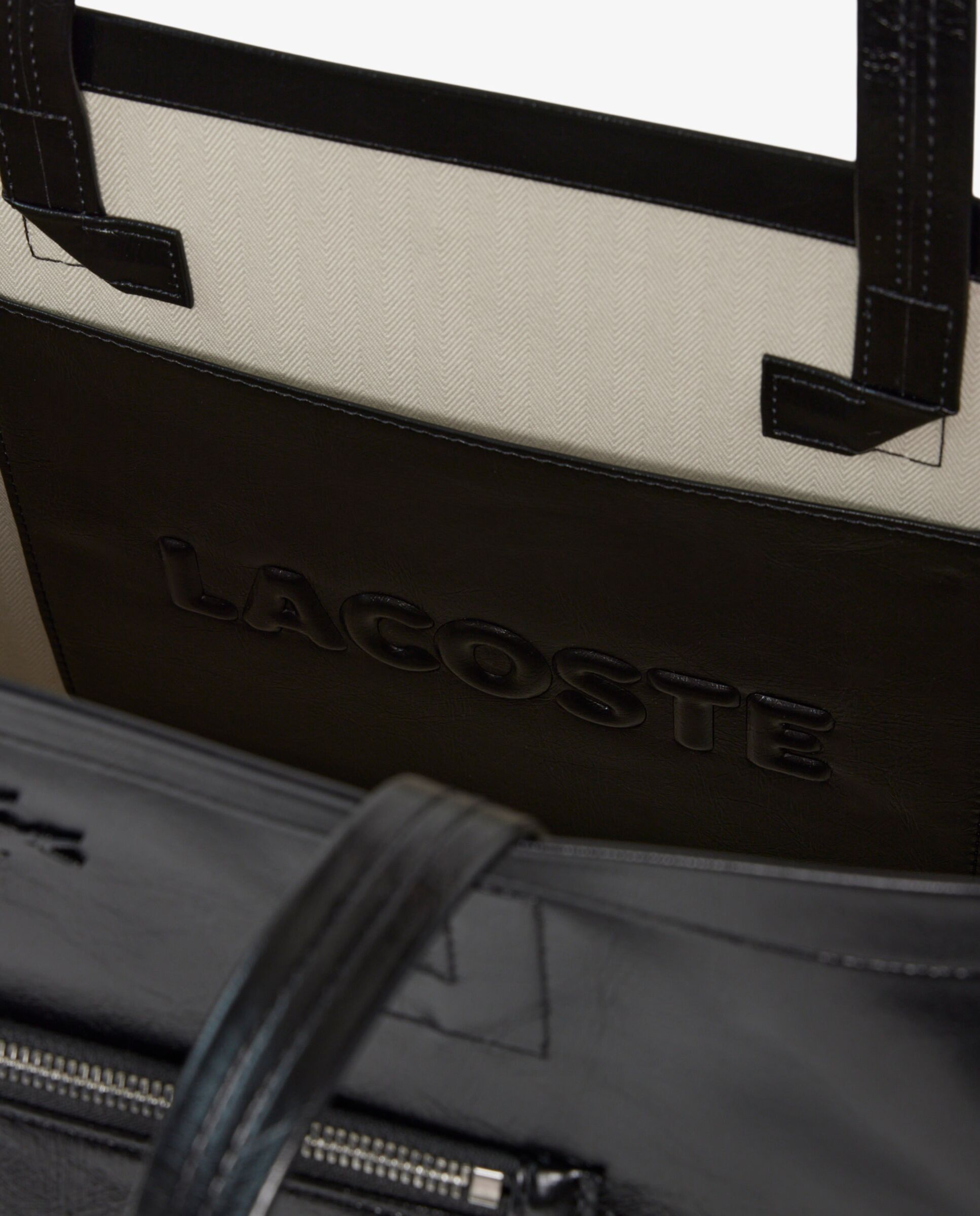 Bolso de mujer tote lite brillante grande en marrón - Lacoste - Negro Negro-5