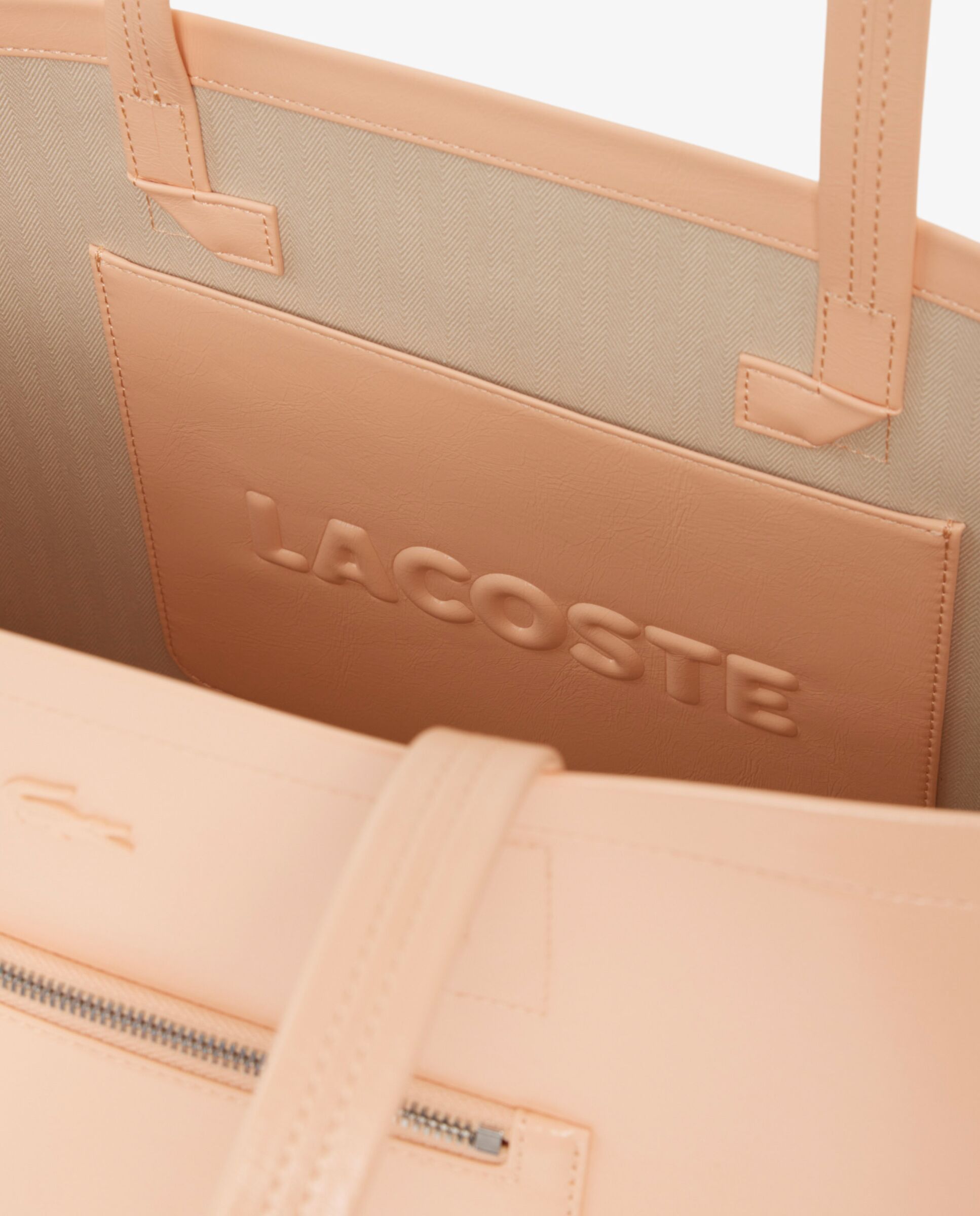 Bolso de mujer tote lite brillante grande en marrón - Lacoste - Naranja claro Naranja claro-5