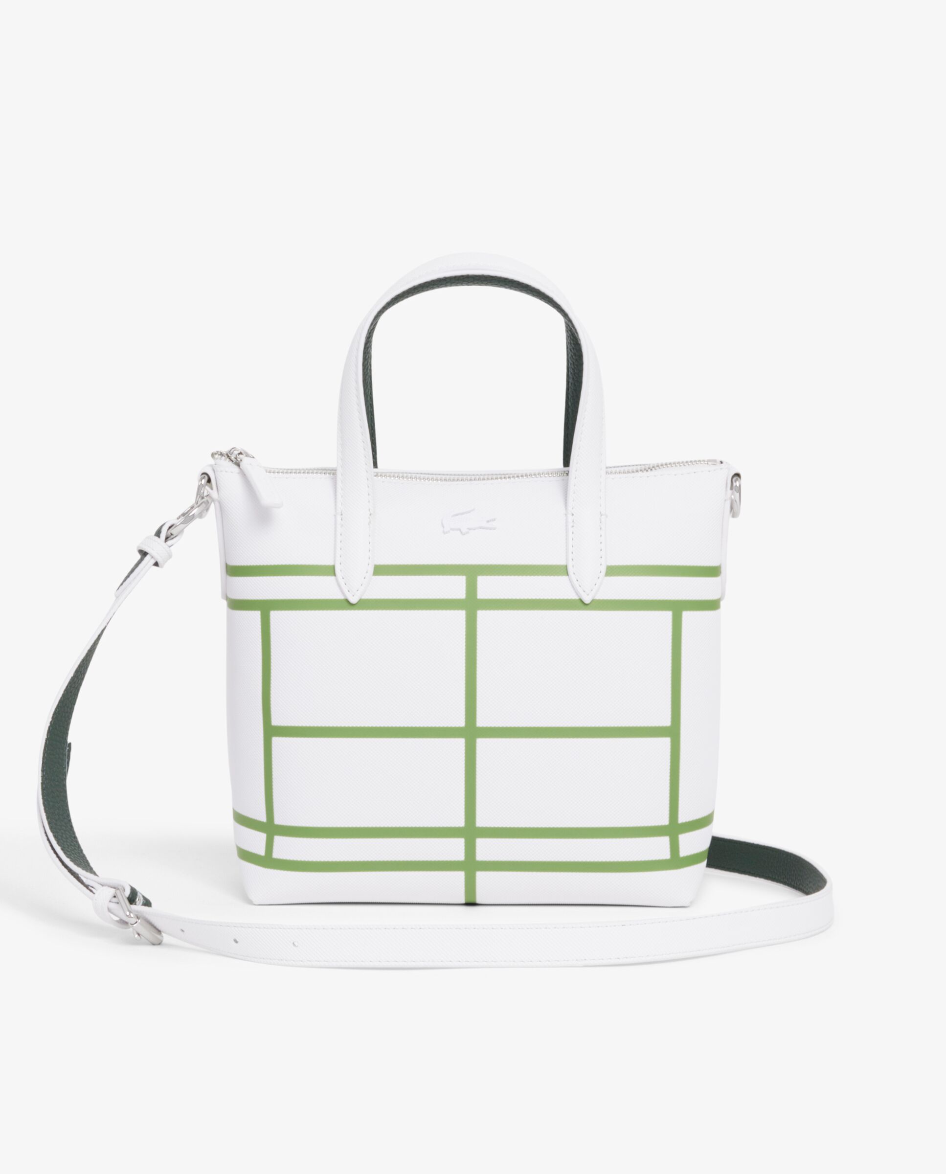 Bolso de mujer tote con cremallera reversible anna mini en blanc sinople - Lacoste - Blanco Blanco-1