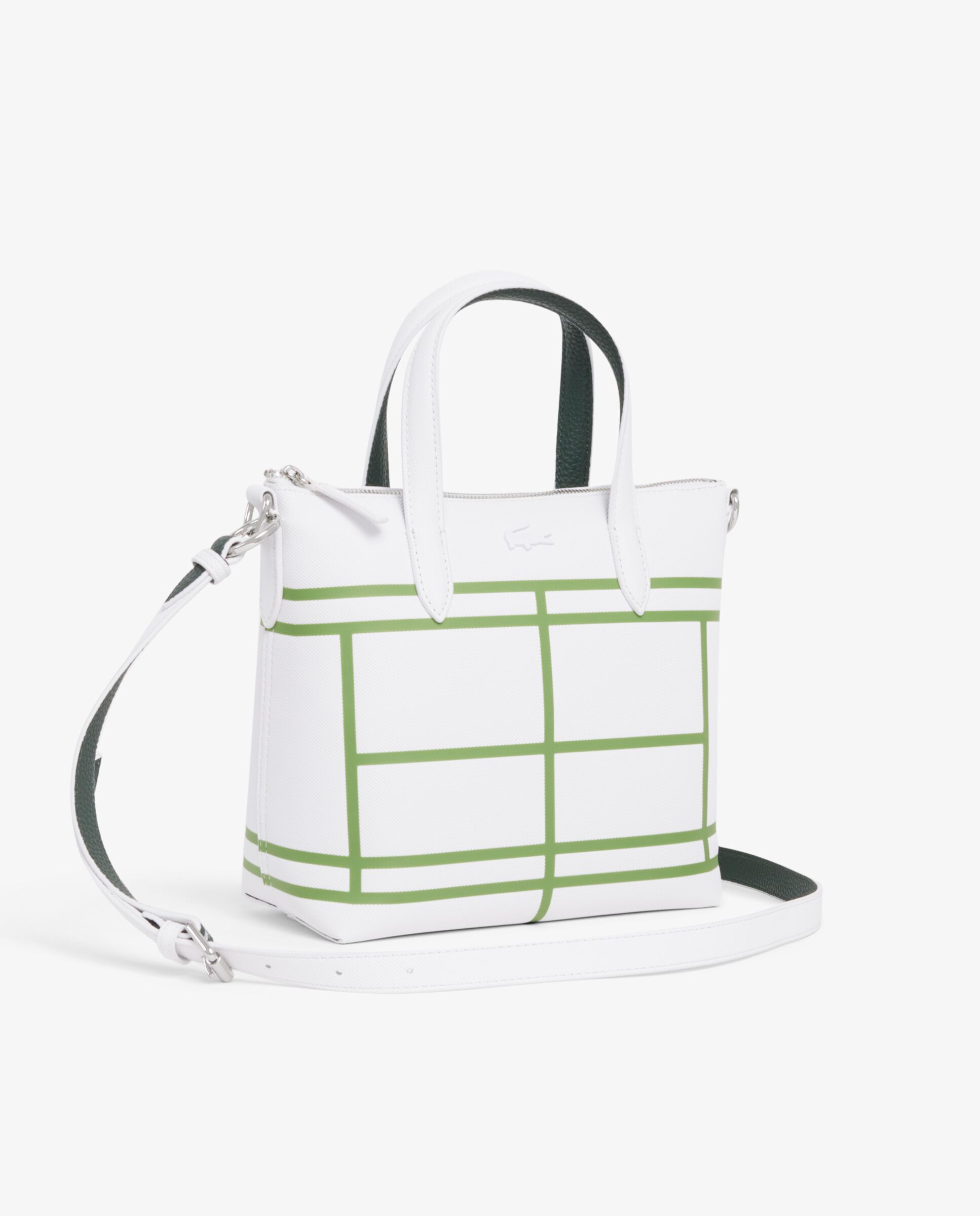 Bolso de mujer tote con cremallera reversible anna mini en blanc sinople - Lacoste - Blanco Blanco-3