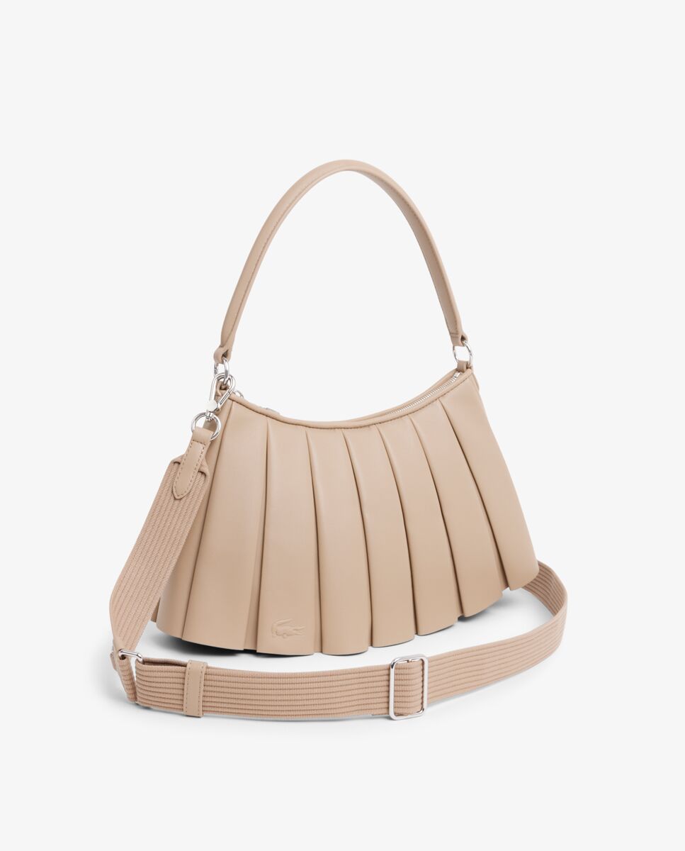 Bolso de piel Lenglen Runway - Lacoste - Beige Beige-3