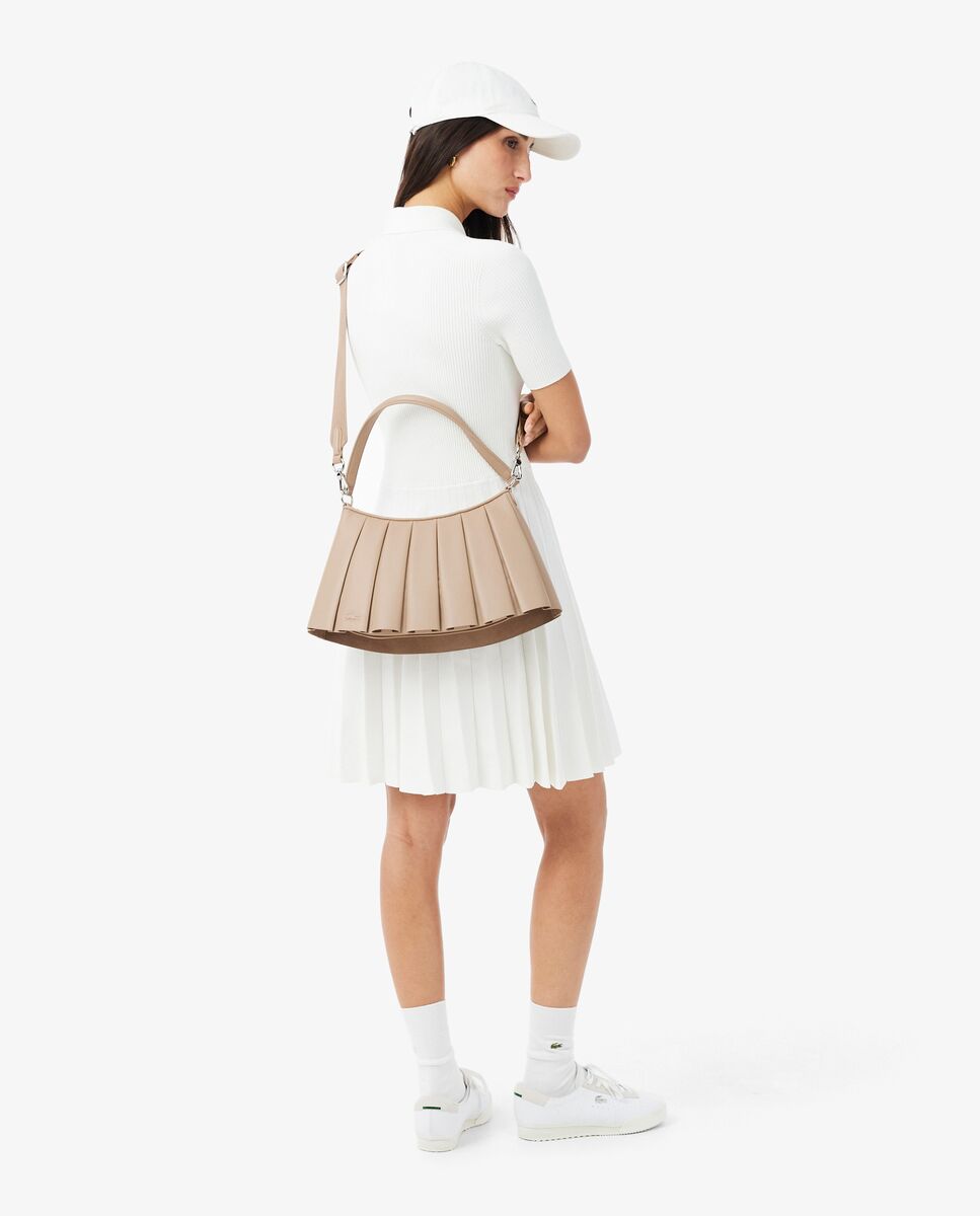 Bolso de piel Lenglen Runway - Lacoste - Beige Beige-2