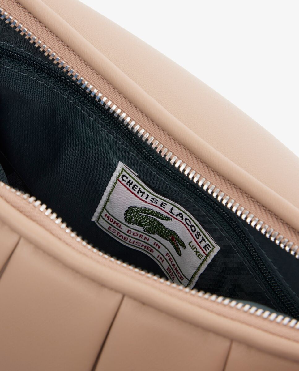 Bolso de piel Lenglen Runway - Lacoste - Beige Beige-5
