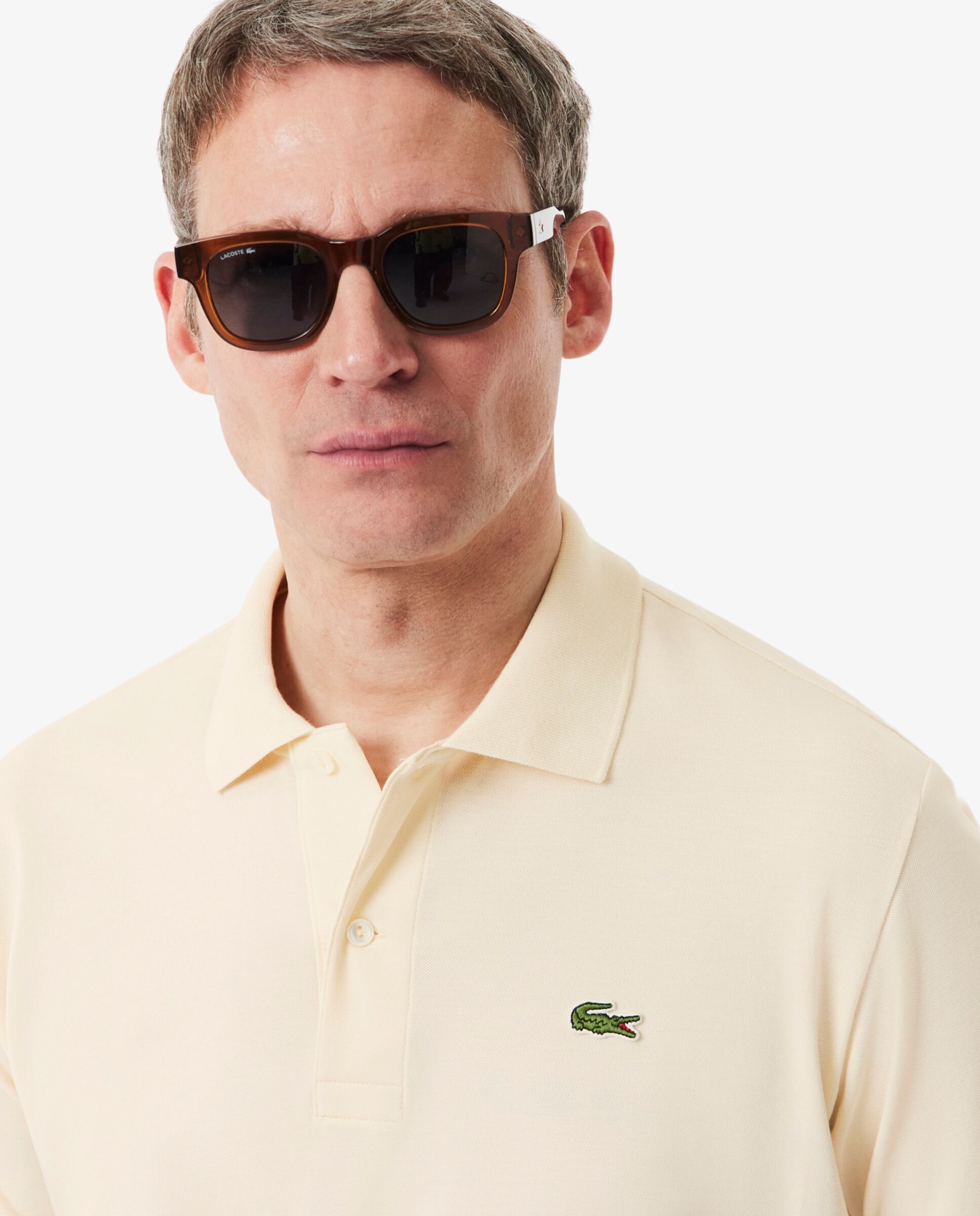 Polo de hombre de corte clásico de manga corta - Lacoste - Beige Beige-3