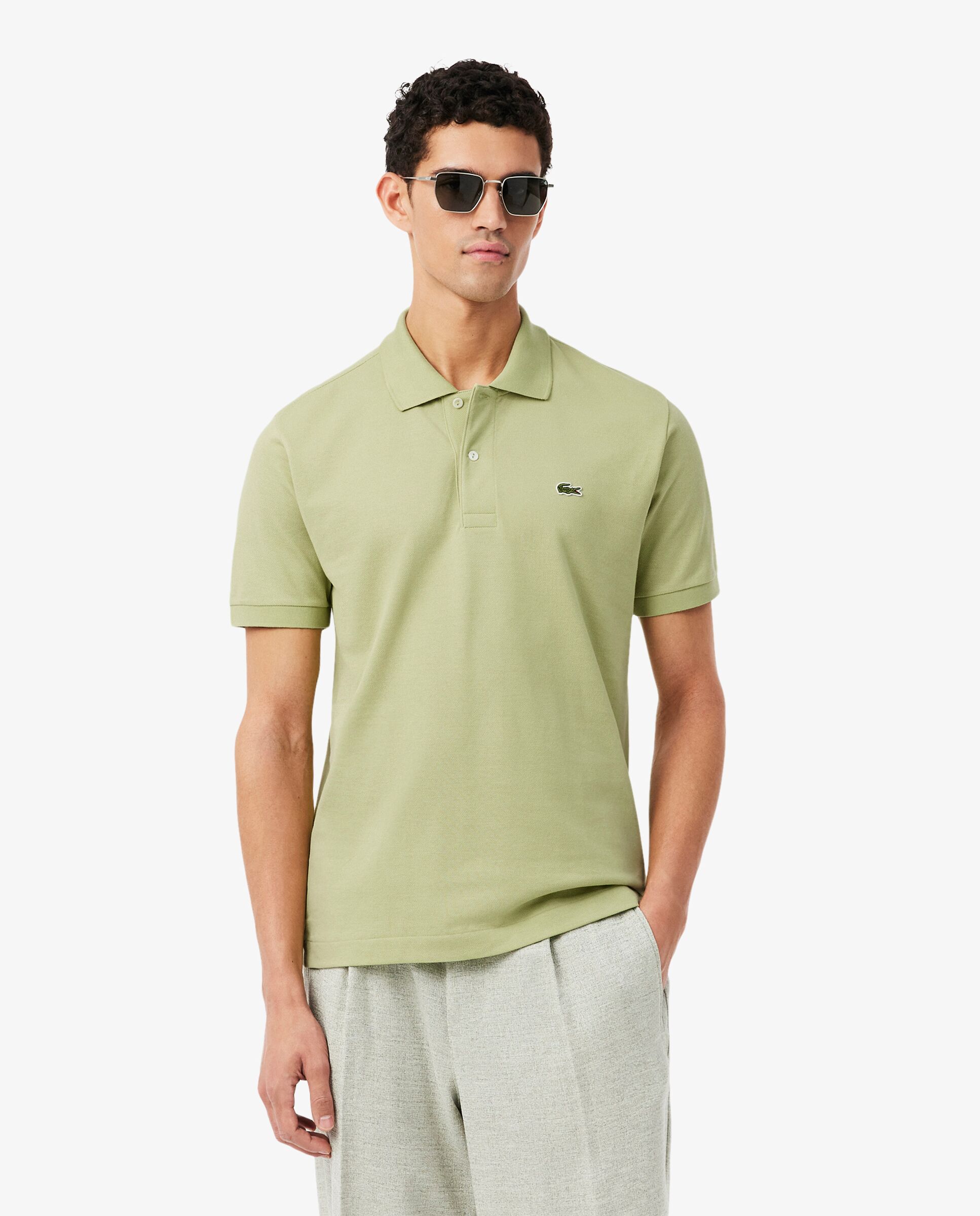 Polo de hombre original de corte clásico de manga corta - Lacoste - Hierba Hierba-1