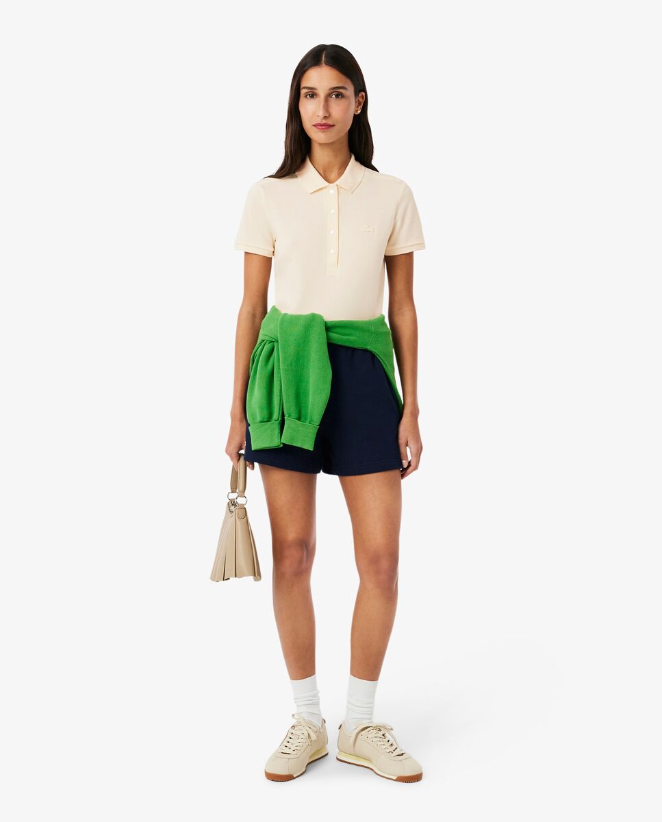 Polo de mujer en piqué de algodón stretch de manga corta - Lacoste - Amarillo Flúor Amarillo Flúor-4