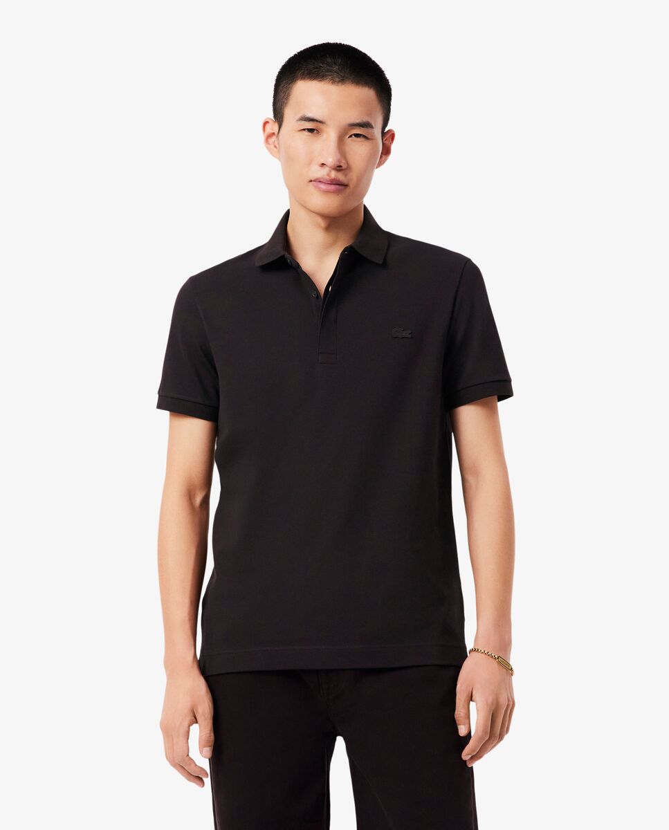 Polo de hombre de corte regular paris de piqué elástico de manga corta - Lacoste - Marrón Marrón-1