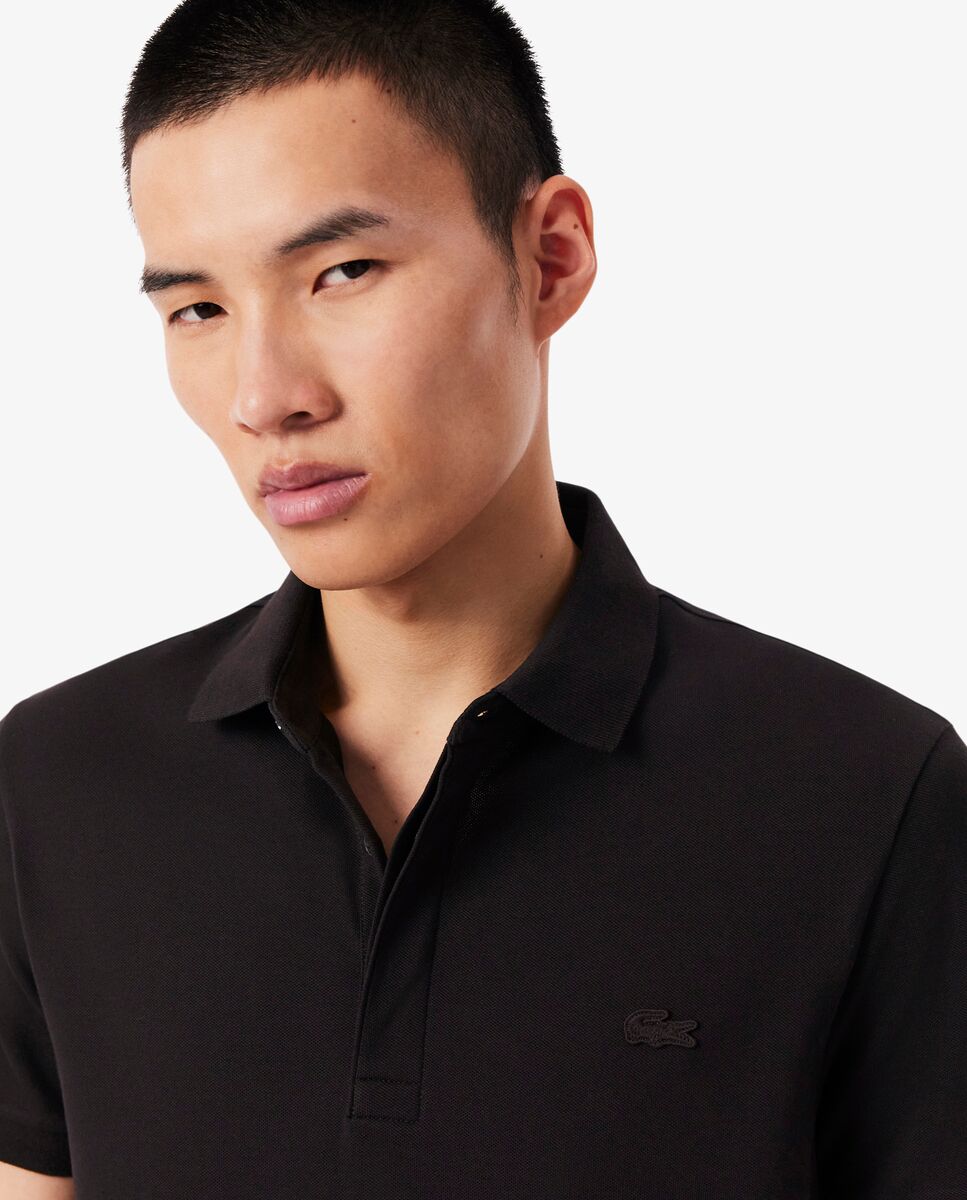 Polo de hombre de corte regular paris de piqué elástico de manga corta - Lacoste - Marrón Marrón-3