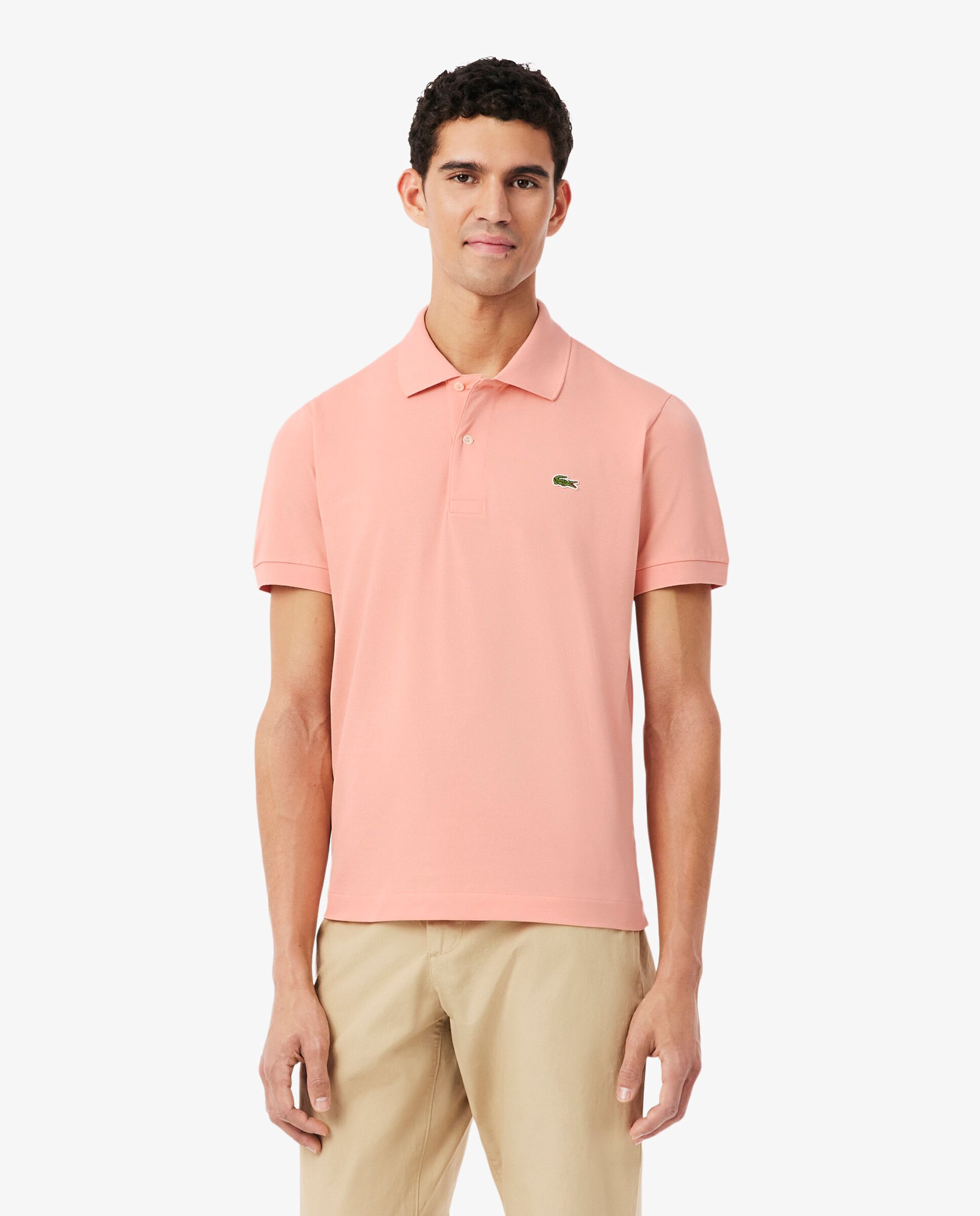 Imagen 0 de Polo de hombre de corte clásico de manga corta Rosa
