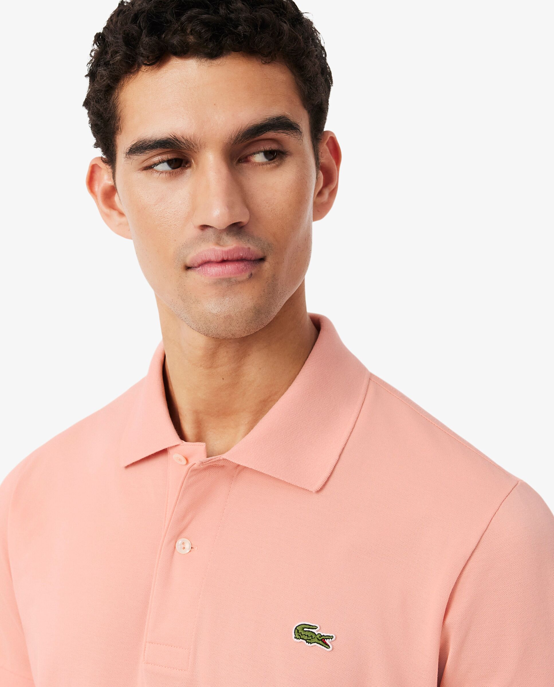 Polo de hombre de corte clásico de manga corta - Lacoste - Verde claro Rosa-3