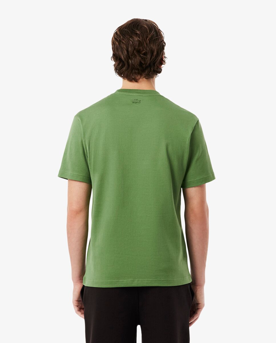 Camiseta de hombre grueso con bordado de manga corta - Lacoste - Verde Verde-2