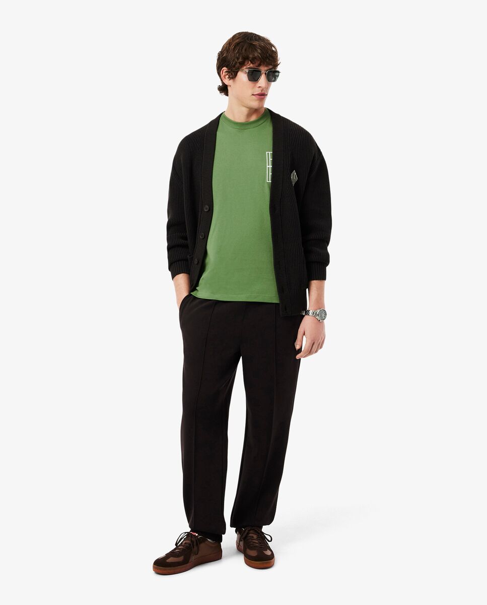 Camiseta de hombre grueso con bordado de manga corta - Lacoste - Verde Verde-4