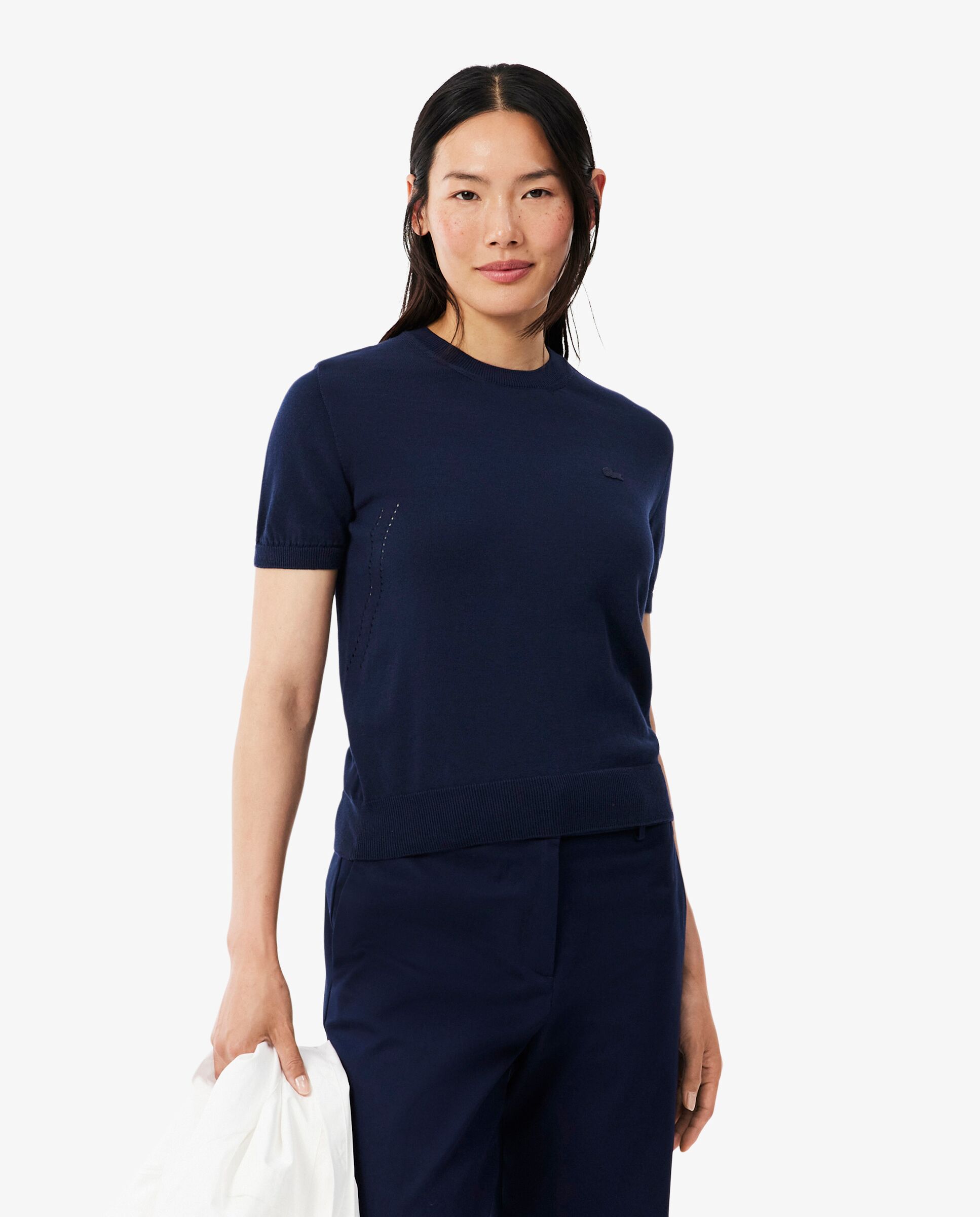 De manga corta de punto 3d en azul - Lacoste - Azul marino Azul marino-1